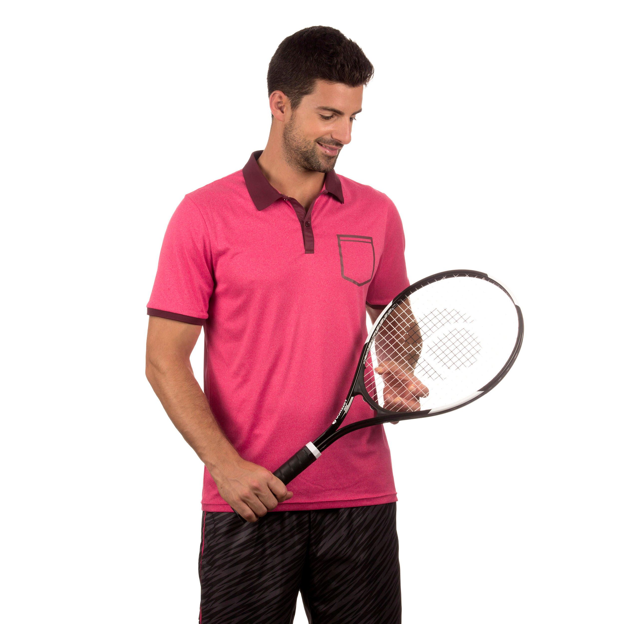 Soft Pocket Padel Tennis Badminton Squash Table Tennis Polo Shirt - Pink 13/14