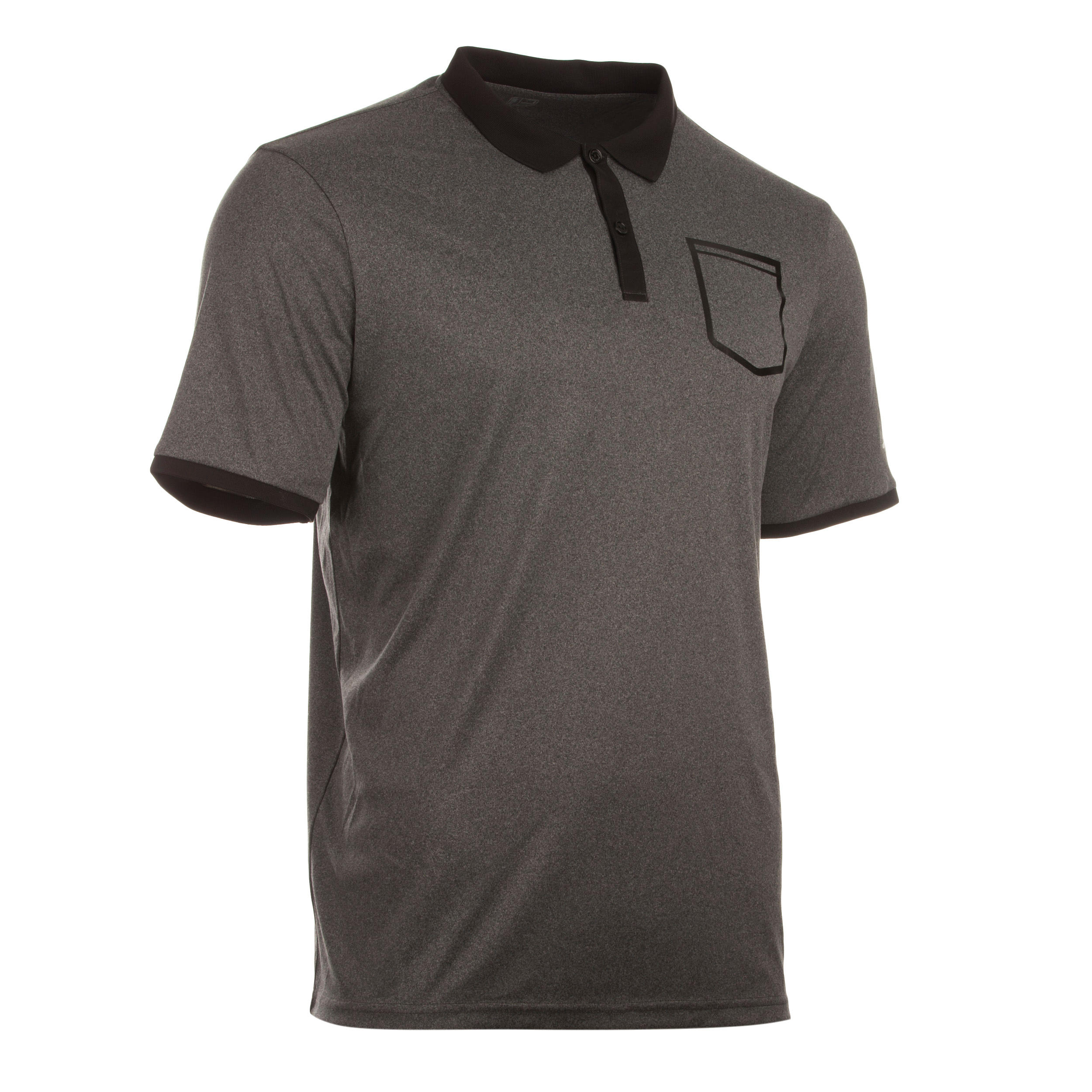 ARTENGO Soft Padel Tennis Badminton Squash Table Tennis Pocket Polo Shirt - Dark Grey