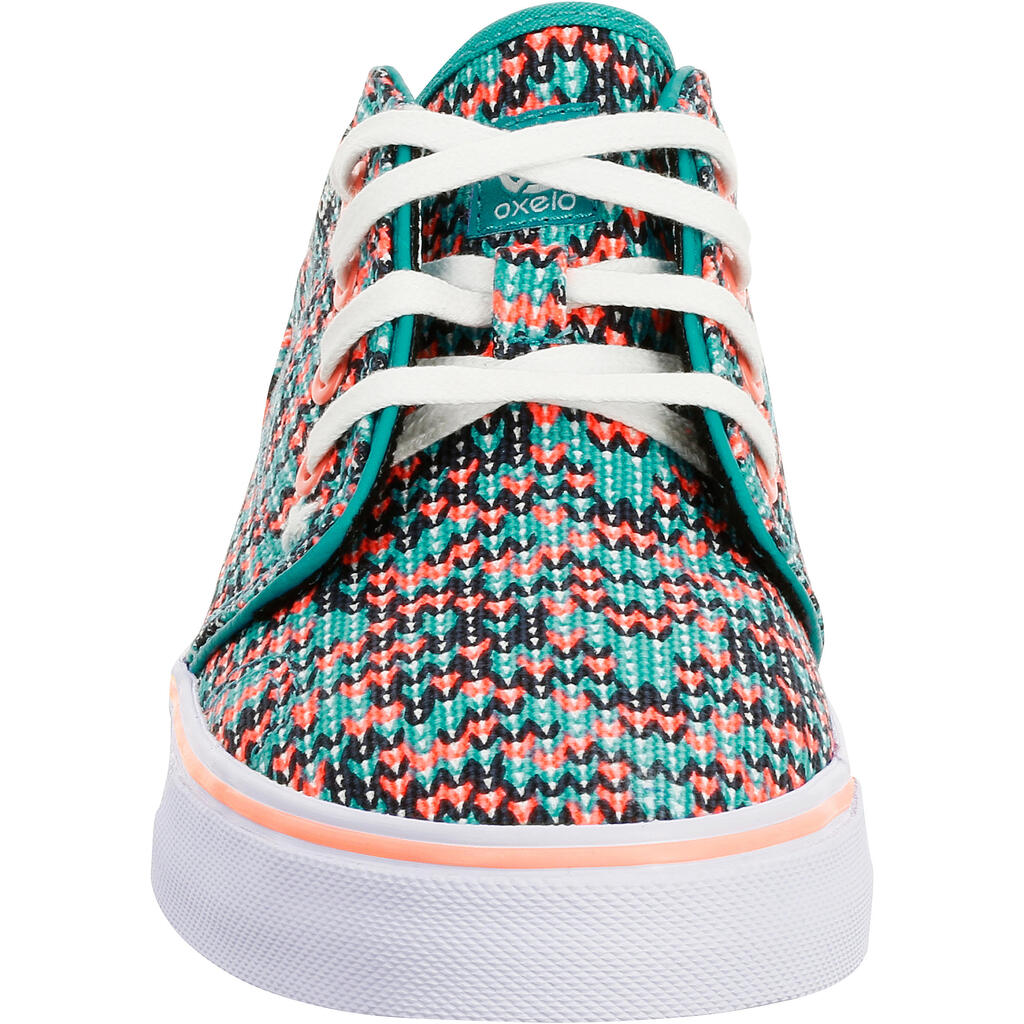 Skateschuhe Vulca 100 Canvas Low Skateboard Longboard Erwachsene Denim
