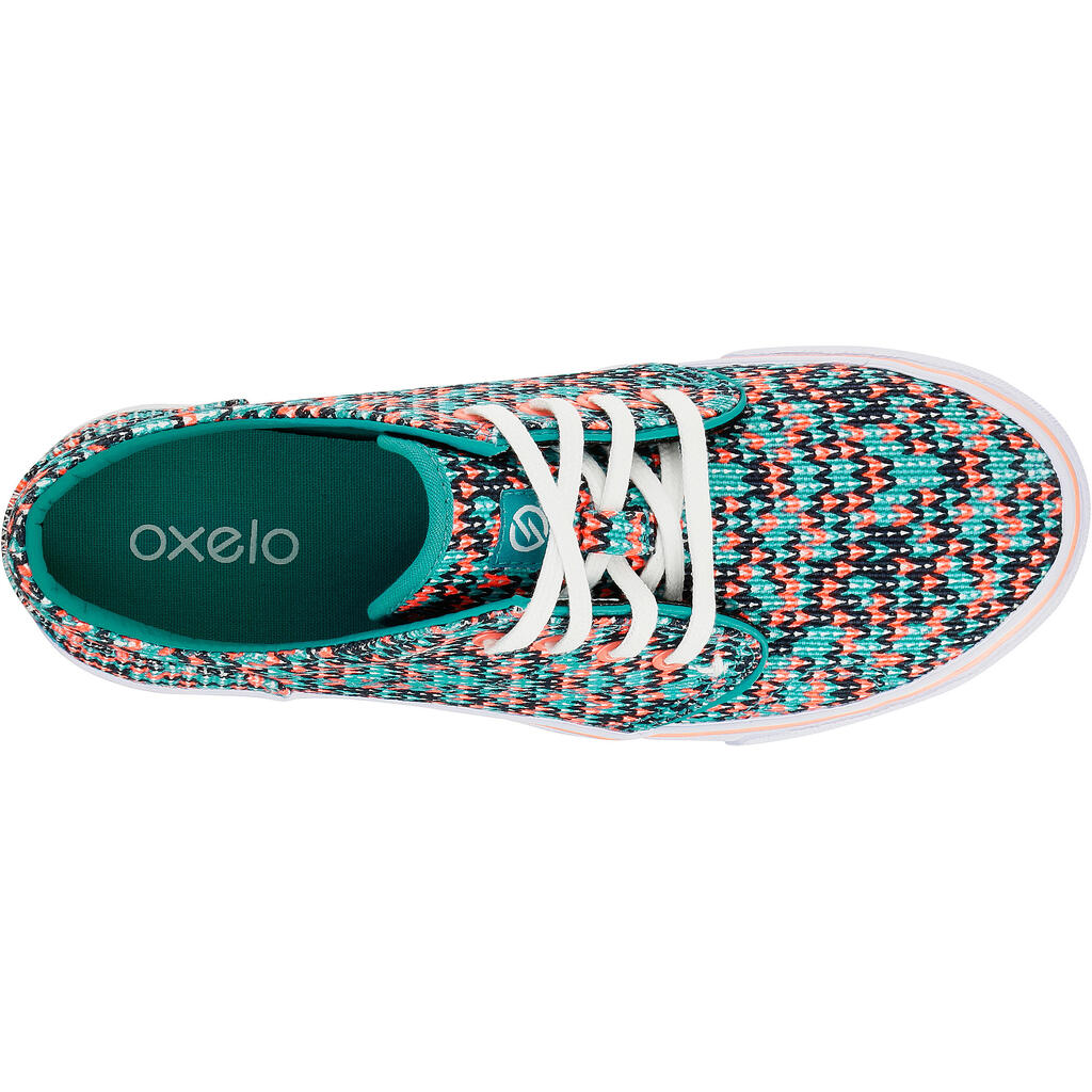 Skateschuhe Vulca 100 Canvas Low Skateboard Longboard Erwachsene Denim