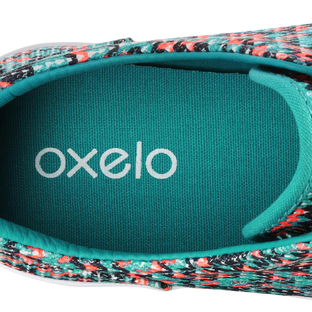 Skateschuhe Vulca 100 Canvas Low Skateboard Longboard Erwachsene Denim