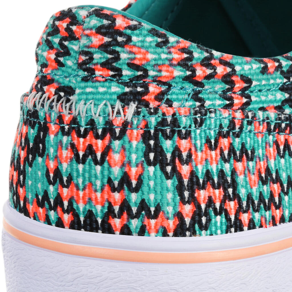 Skateschuhe Vulca 100 Canvas Low Skateboard Longboard Erwachsene Denim