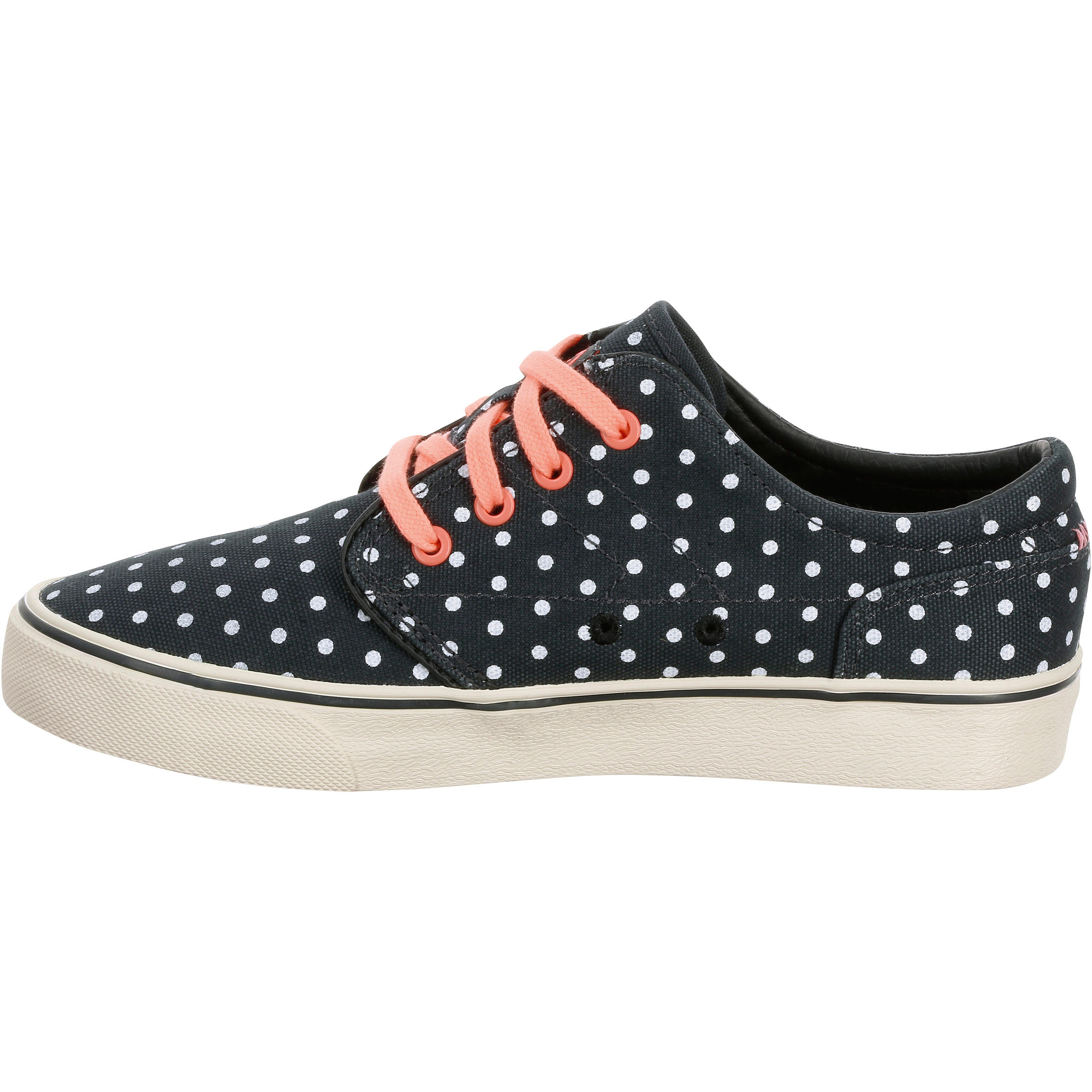 Vulca 100 Canvas Adult Skateboarding Longboarding Low-Top Shoes - Polka Dot 7/16
