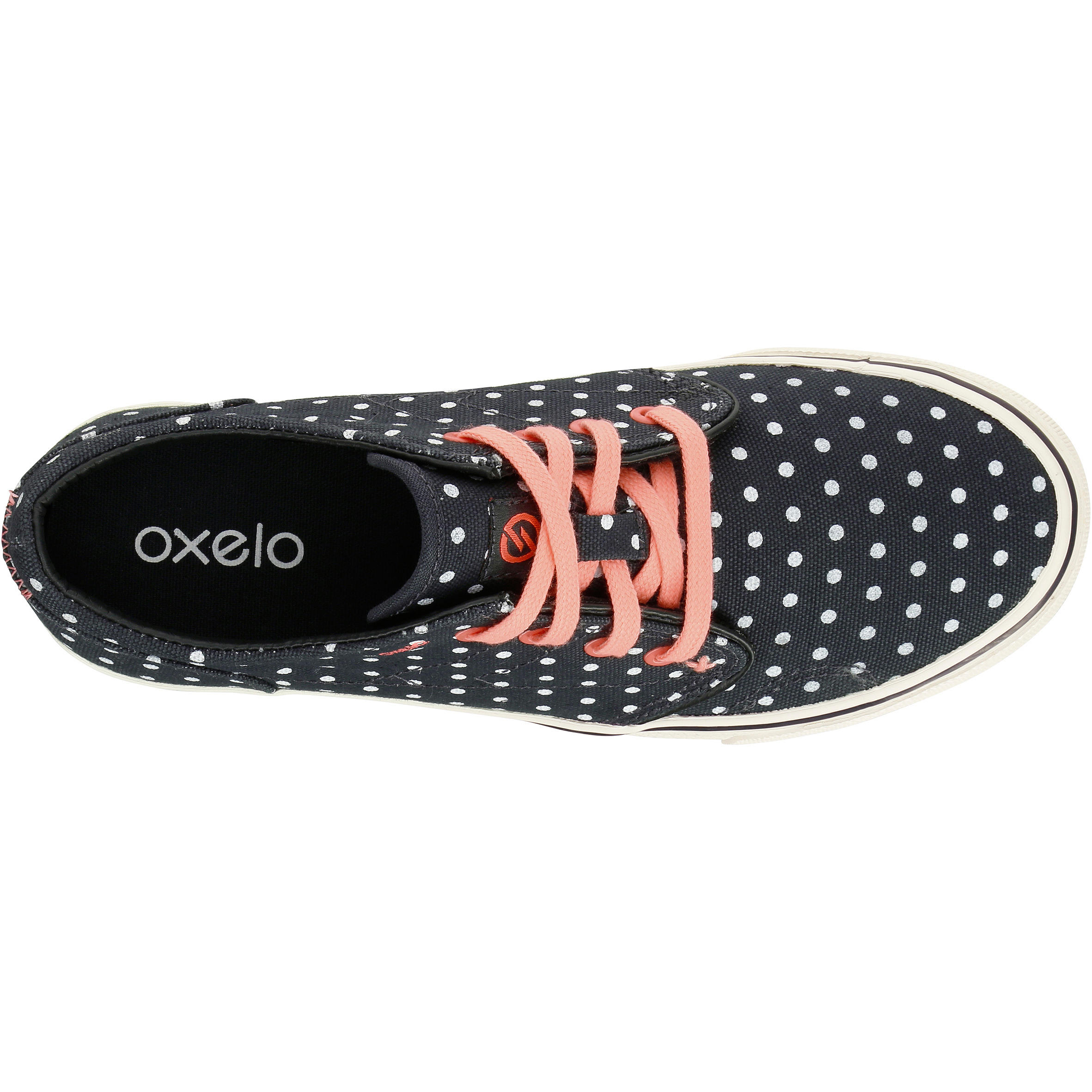 Vulca 100 Canvas Adult Skateboarding Longboarding Low-Top Shoes - Polka Dot 3/16