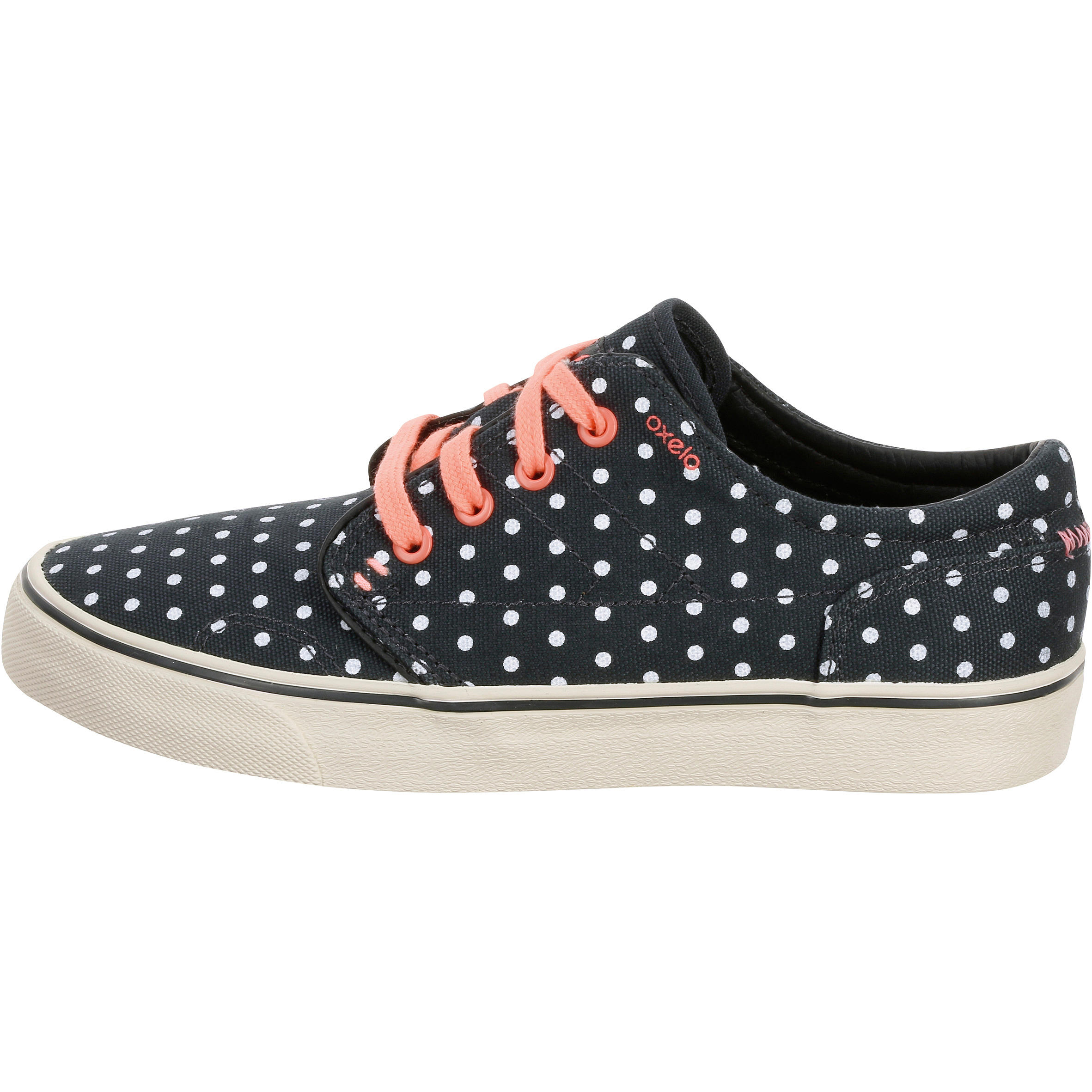 Vulca 100 Canvas Adult Skateboarding Longboarding Low-Top Shoes - Polka Dot 8/16