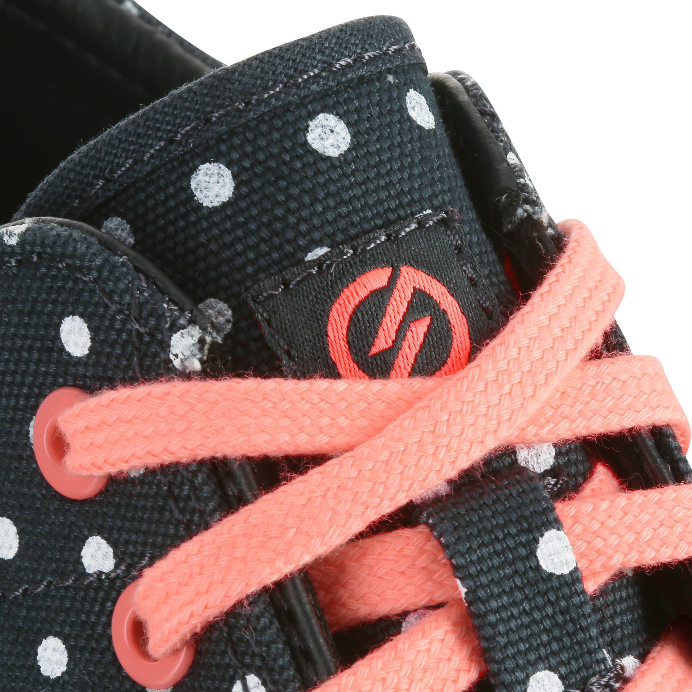 Vulca 100 Canvas Adult Skateboarding Longboarding Low-Top Shoes - Polka Dot 14/16