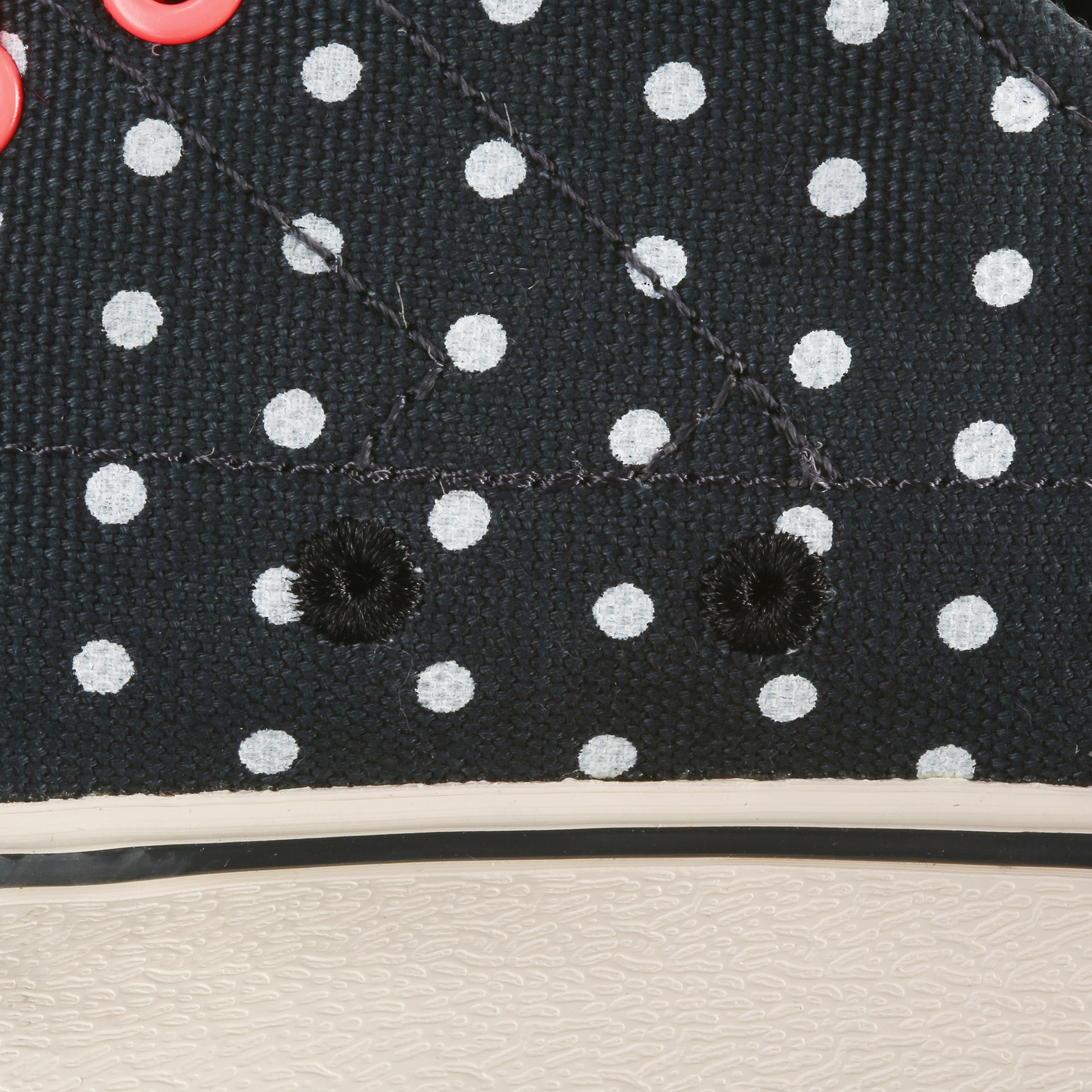 Vulca 100 Canvas Adult Skateboarding Longboarding Low-Top Shoes - Polka Dot 11/16