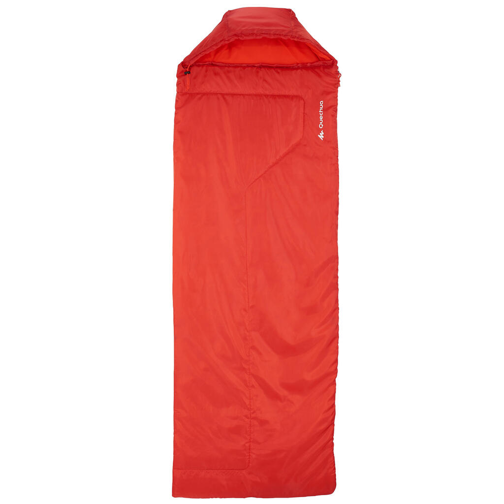 Schlafsack Camping Forclaz 10°C links rot