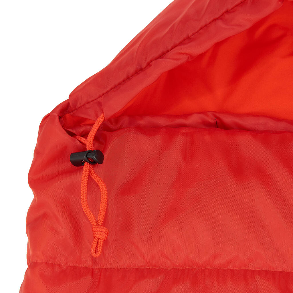 Schlafsack Camping Forclaz 10°C links rot
