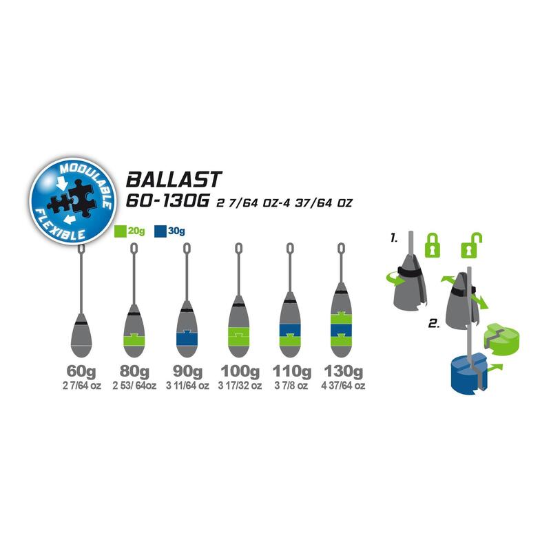 Lastre de pesca en mar surfcasting BALLAST KIT