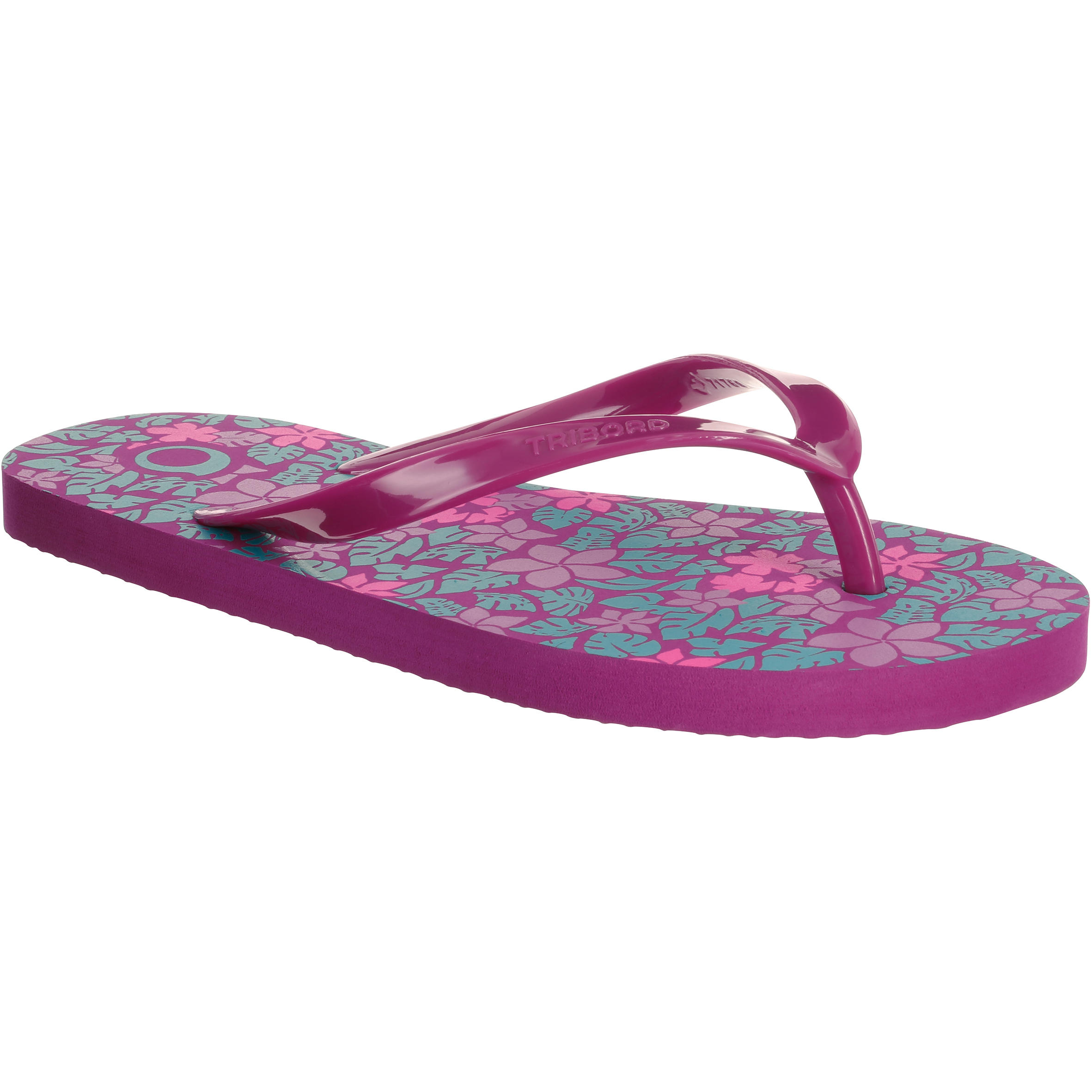 OLAIAN TO 100S PRINT G kids' flip-flops - Emilie purple