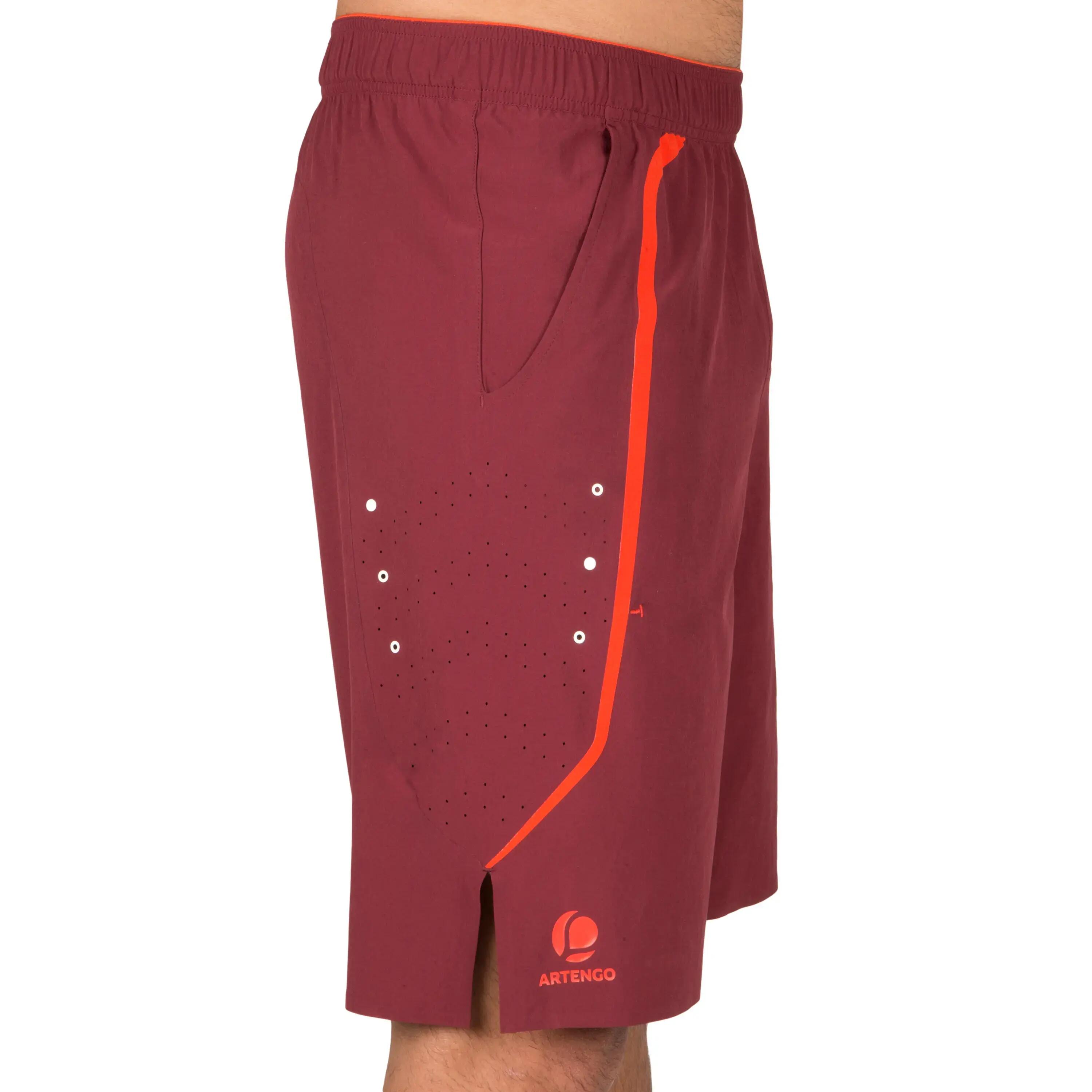 Light Tennis Badminton Table Tennis Padel Shorts - Burgundy Red 5/7