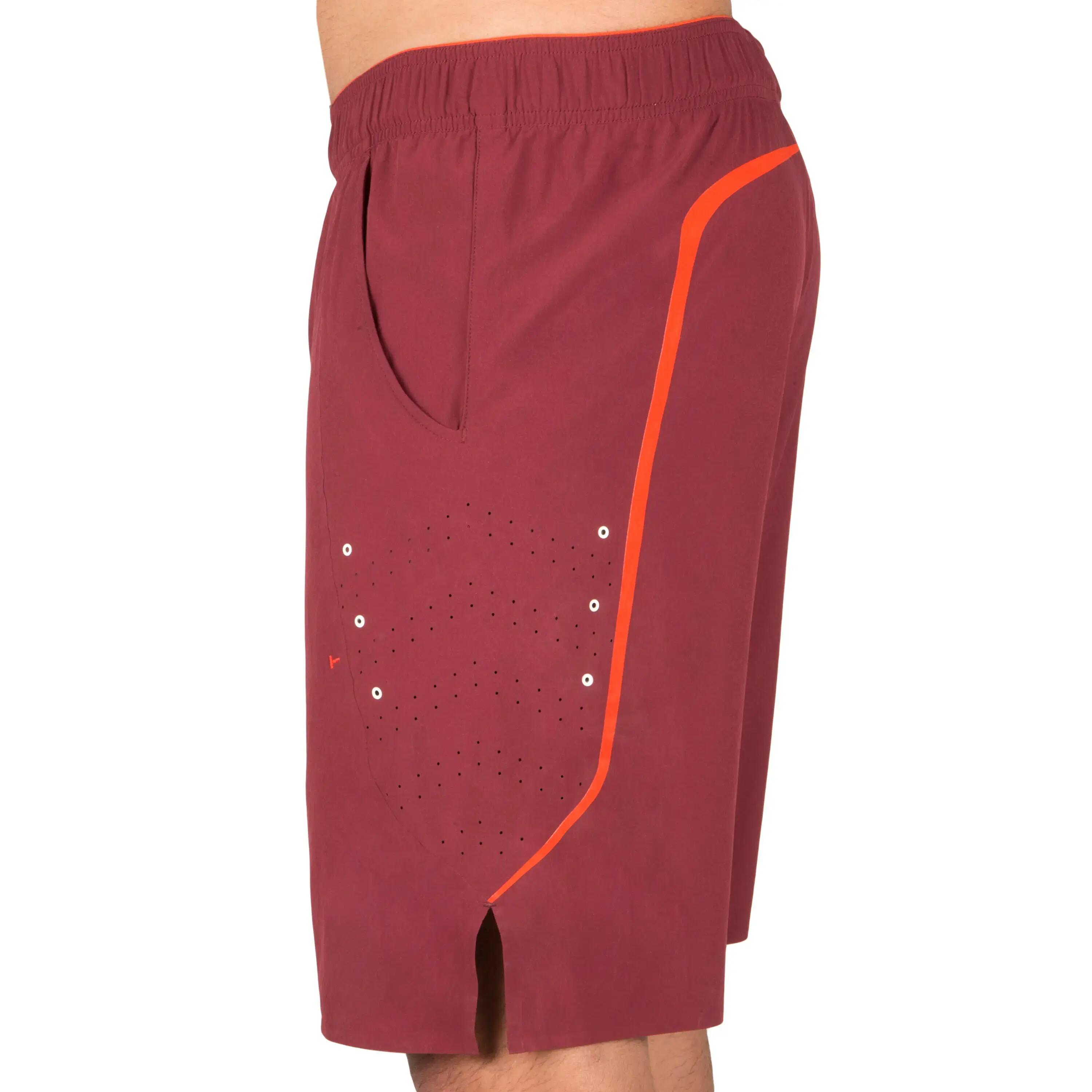 Light Tennis Badminton Table Tennis Padel Shorts - Burgundy Red 4/7