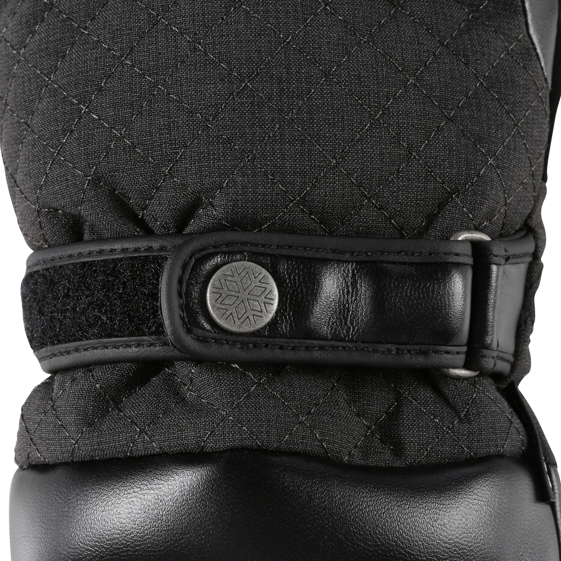 Wed'ze Dream Heat Children Skiing Mittens - Black 6/8
