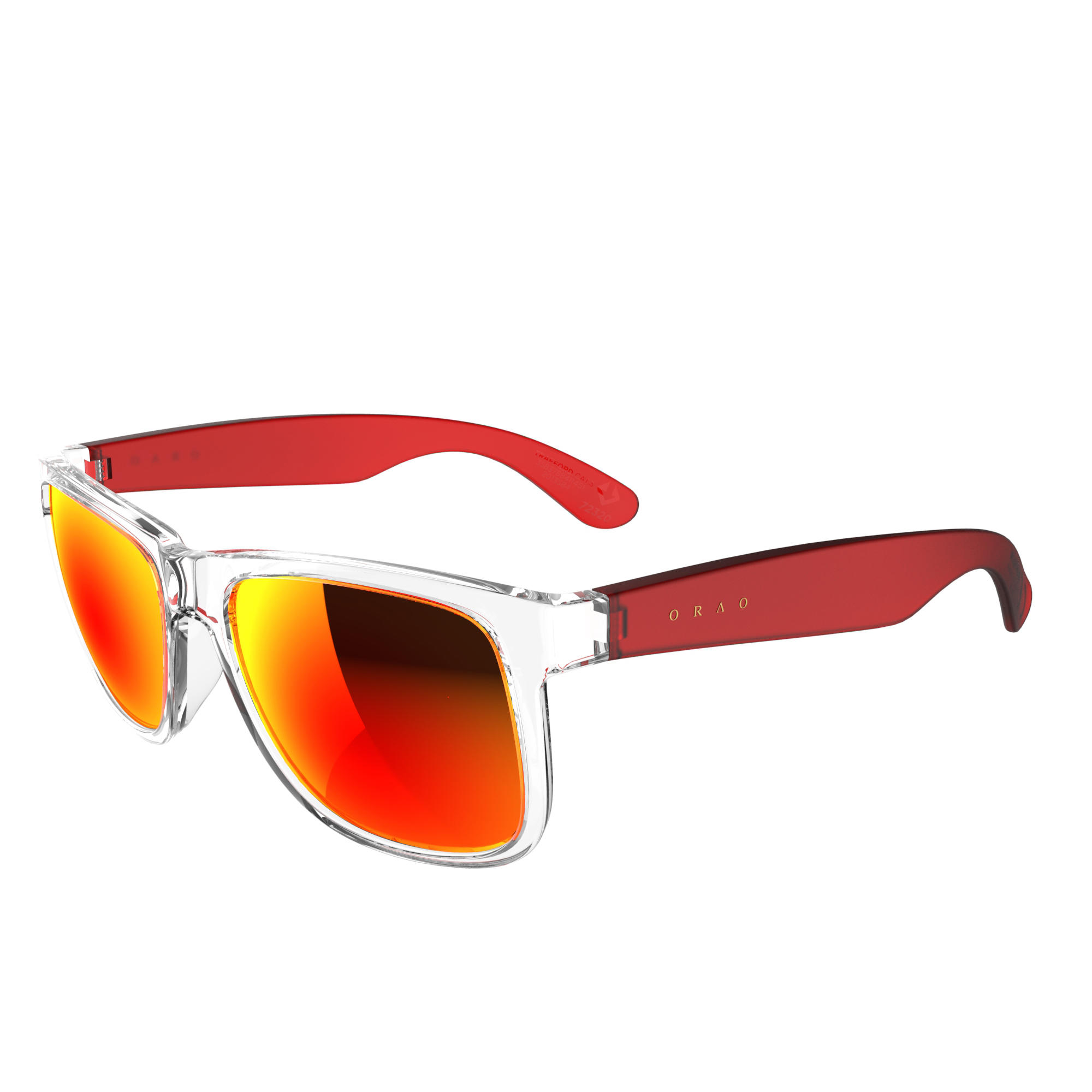 TRAFFORD adult sport sunglasses transparent red category 3