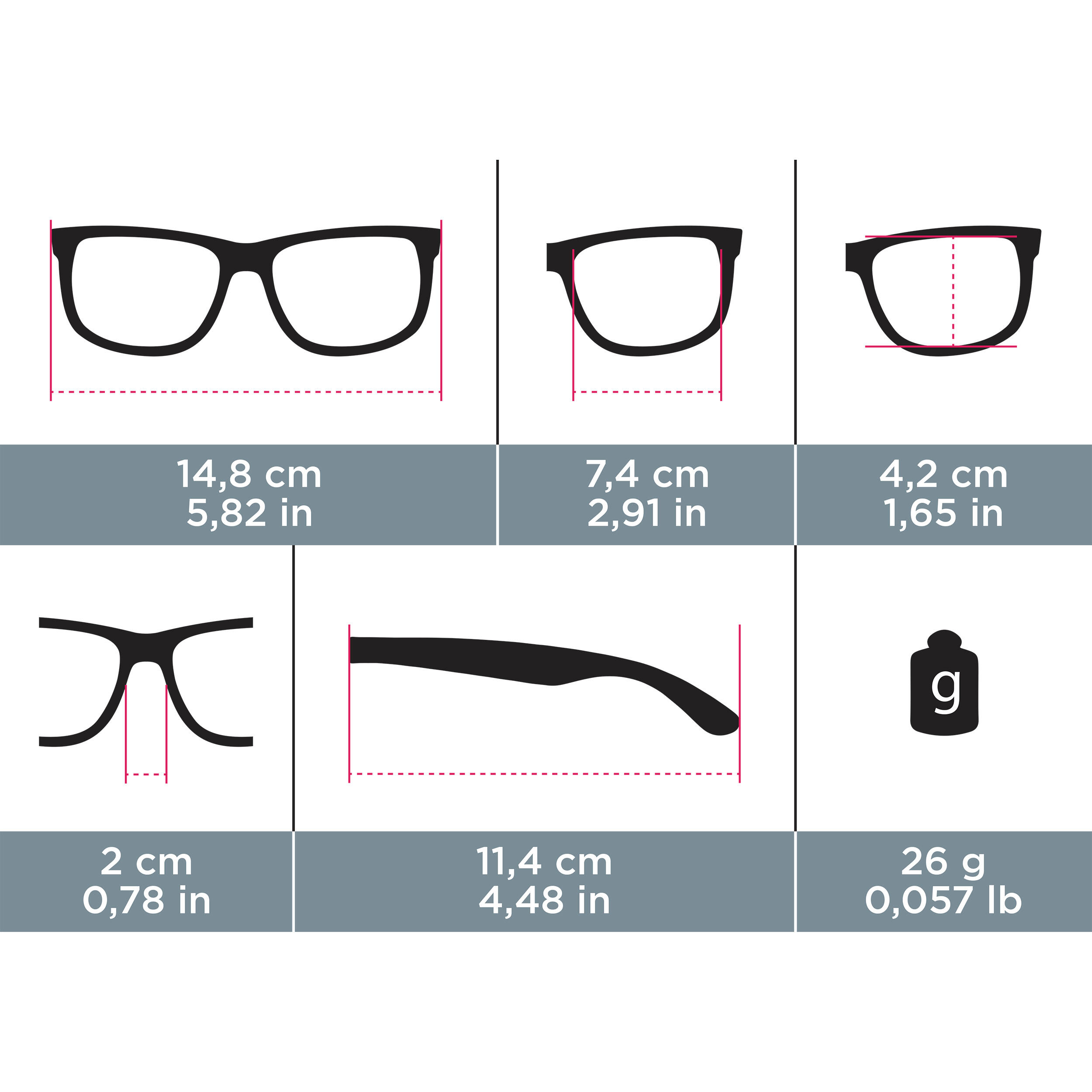 PORTEL adult cycling & running sunglasses interchangeable lenses - grey 10/13
