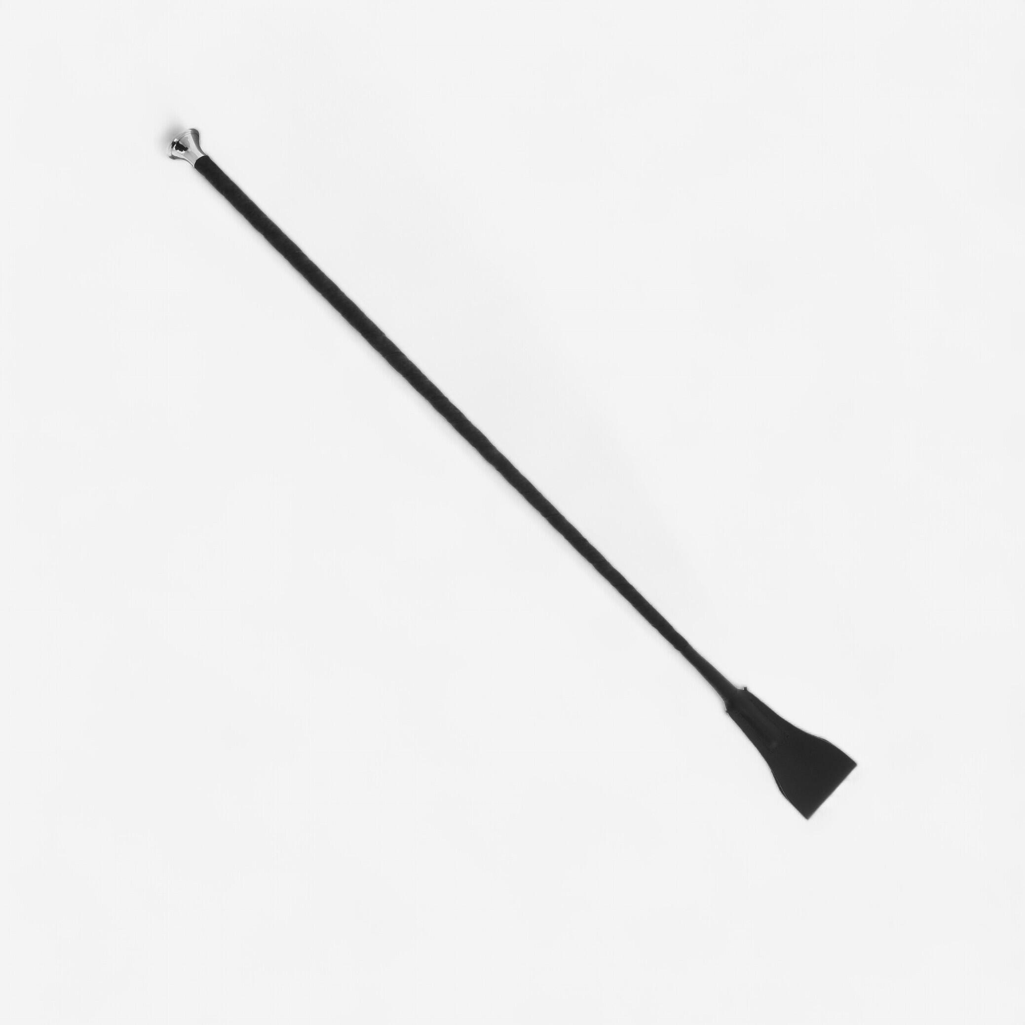 WALDHAUSEN Domino Leather Horse Riding Crop 65 cm - Black