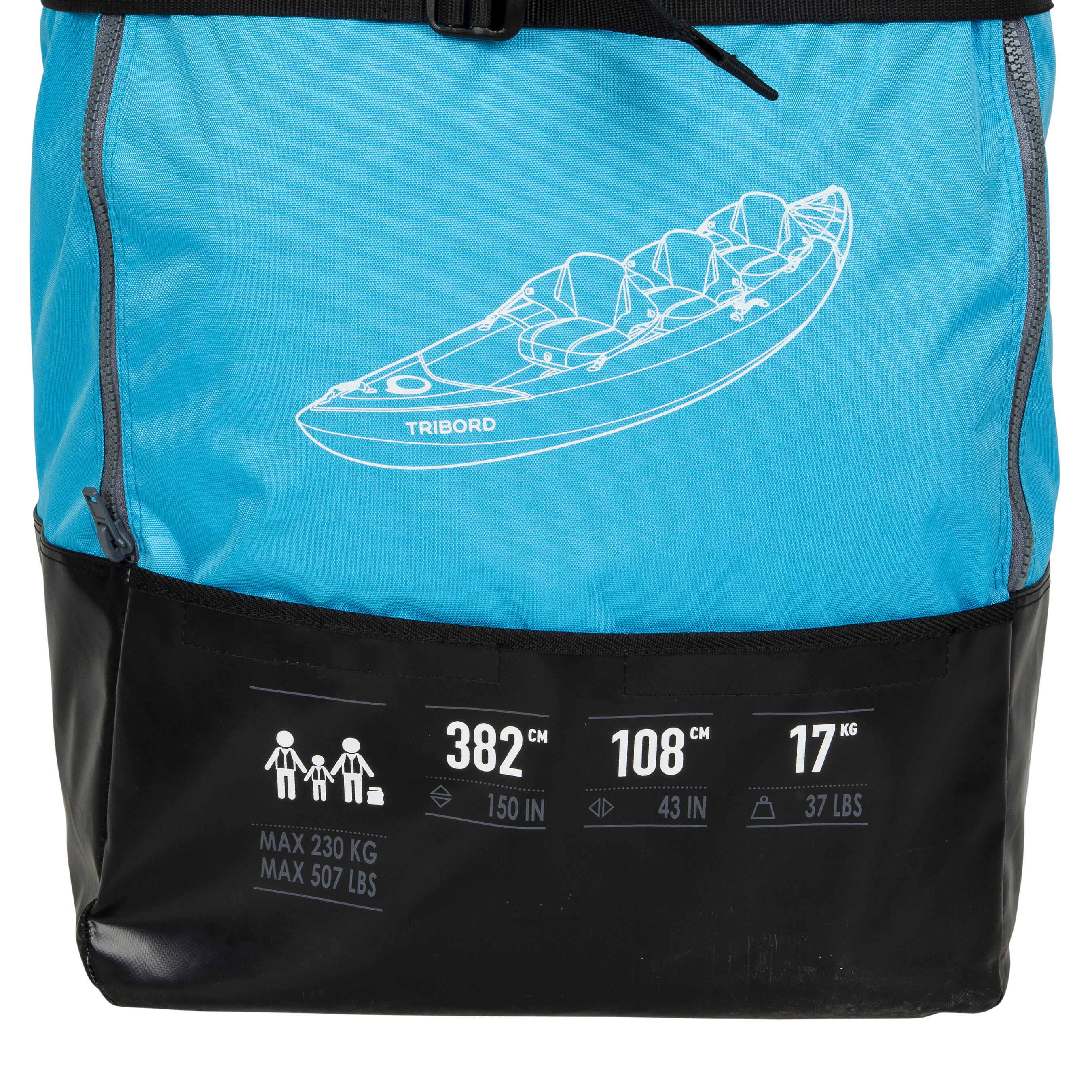 Itiwit 3 Inflatable Kayak 2 or 3 Places-Blue 23/26