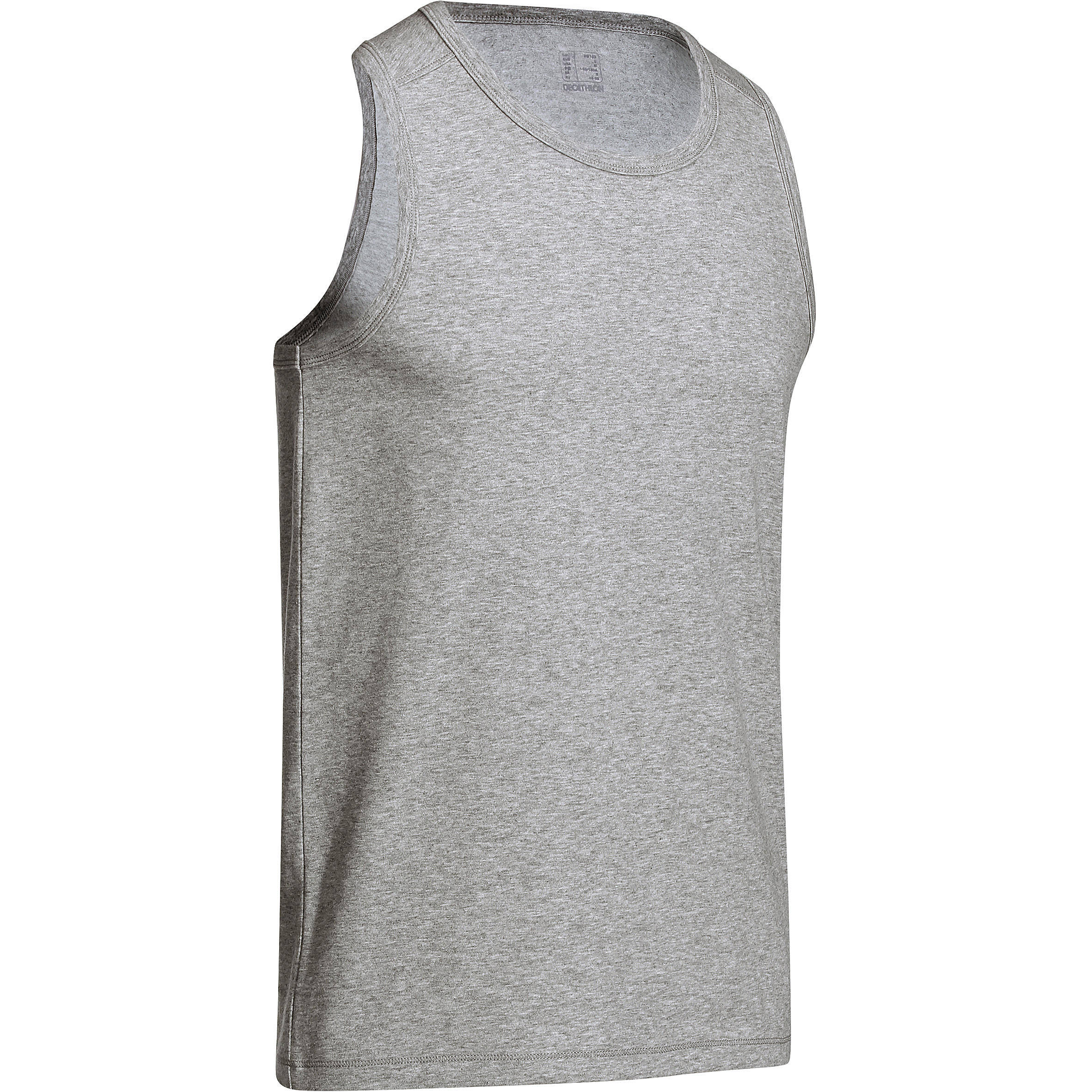Gym & Pilates Tank Top - Mottled Mid Grey -  1