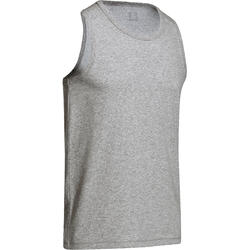Débardeur Gym & Pilates homme gris chiné moyen