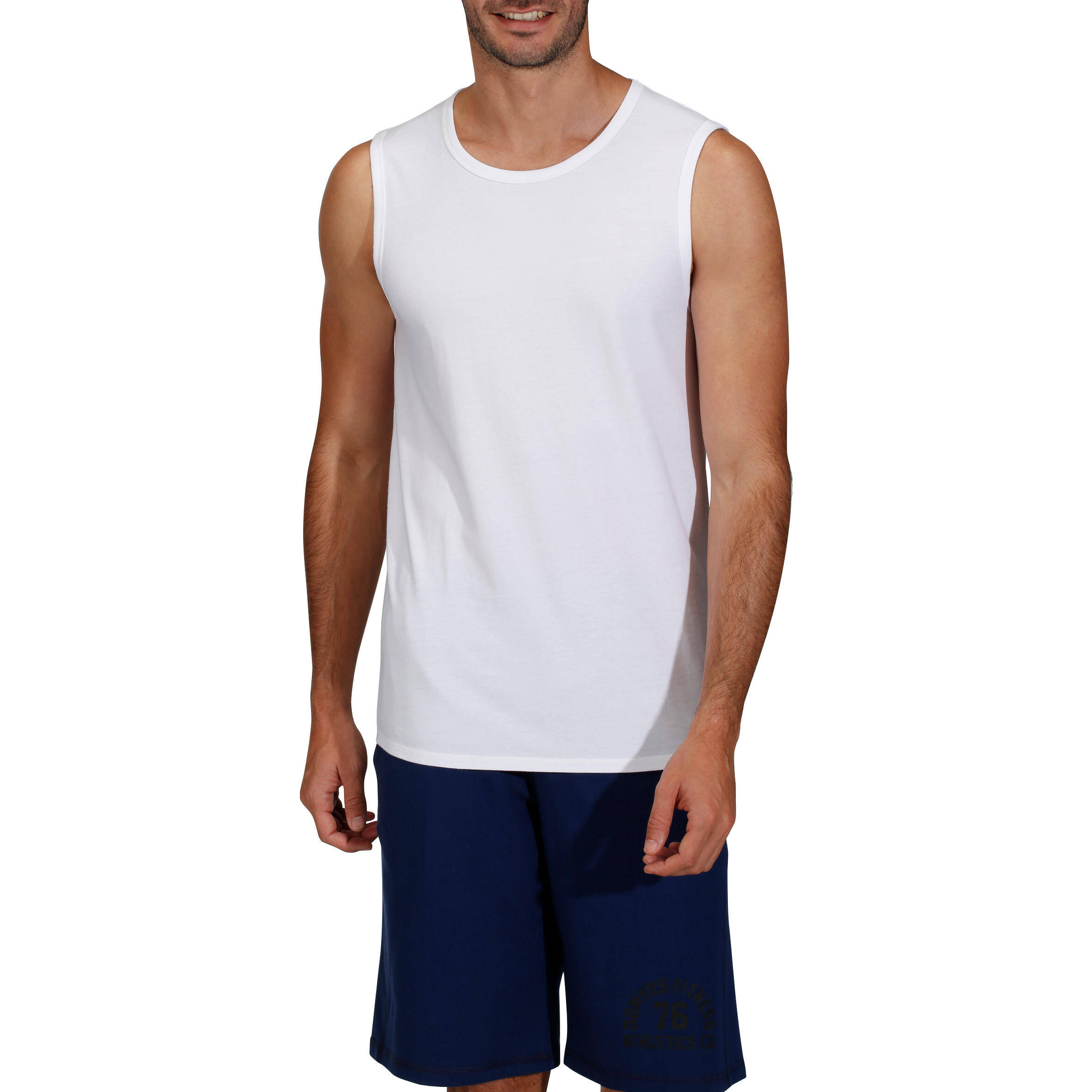 Essential Cotton Fitness Tank Top - White -  3