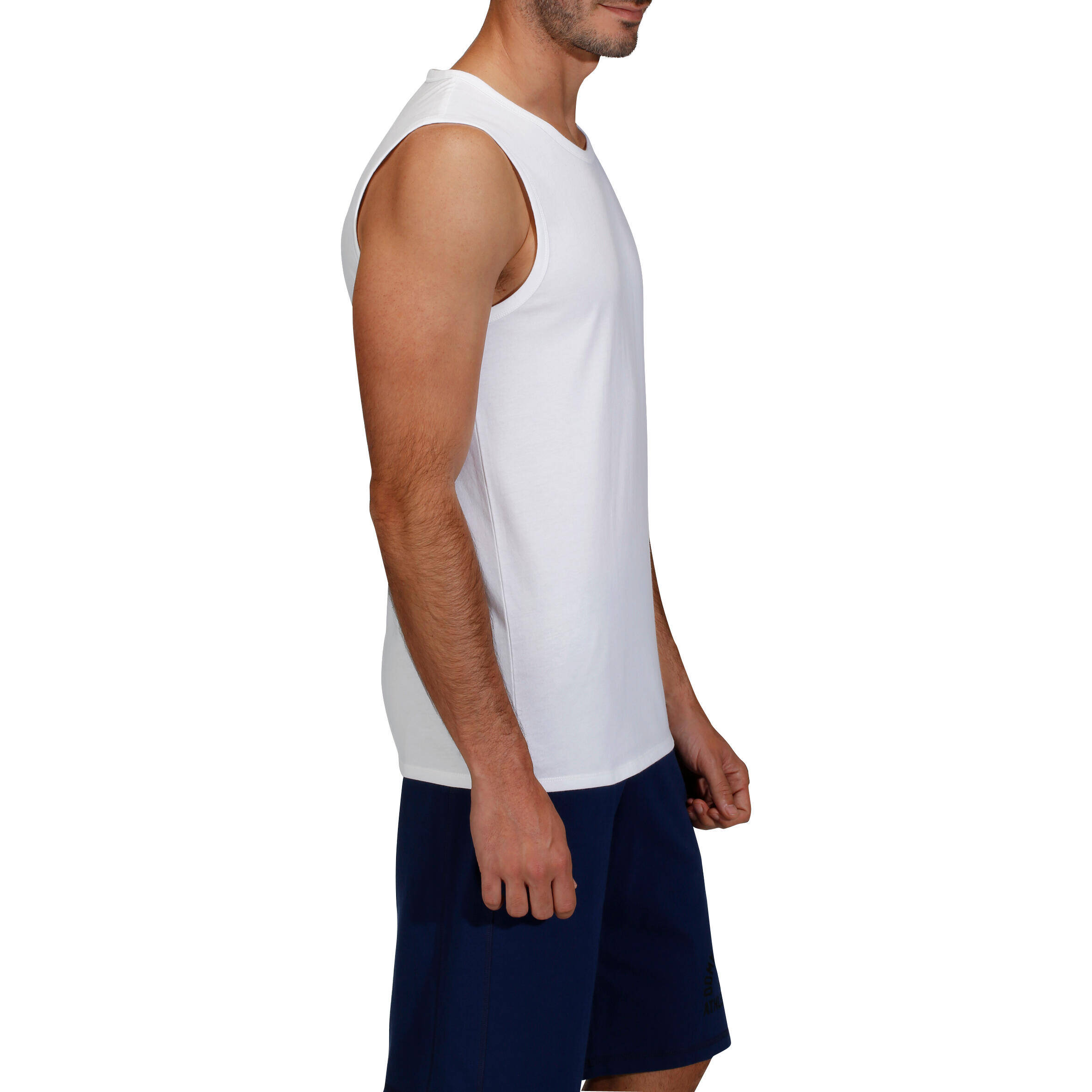 Essential Cotton Fitness Tank Top - White -  4