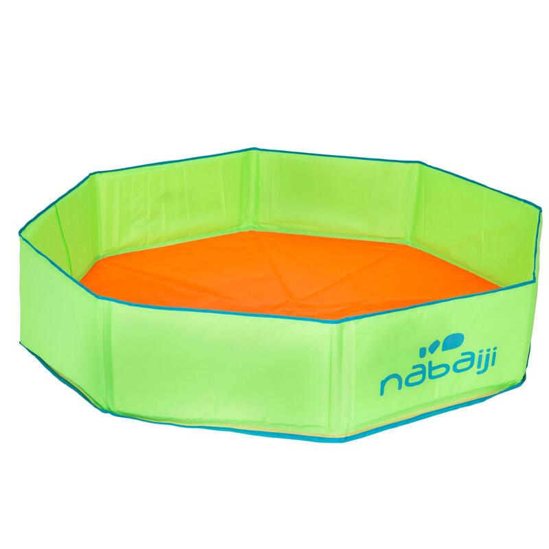 Piscină pliabilă Tidipool+ 120 cm cu Husă Etanşă Albastru-Portocaliu Copii