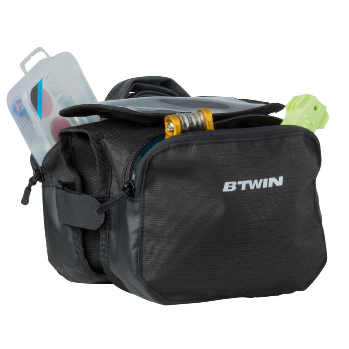 520 Double Bike Frame Bag 2L Black Decathlon