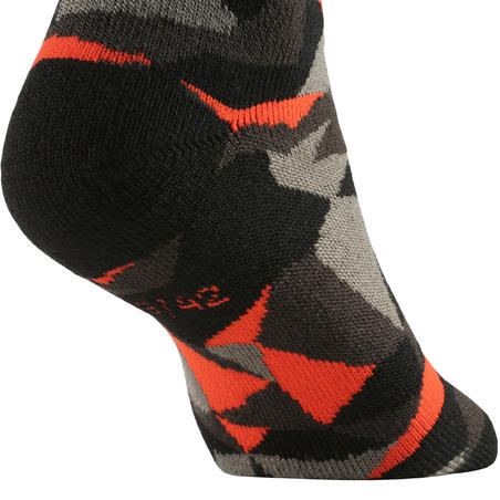 Wedze Firstheat LDT Socks - Camo. Black / Orange