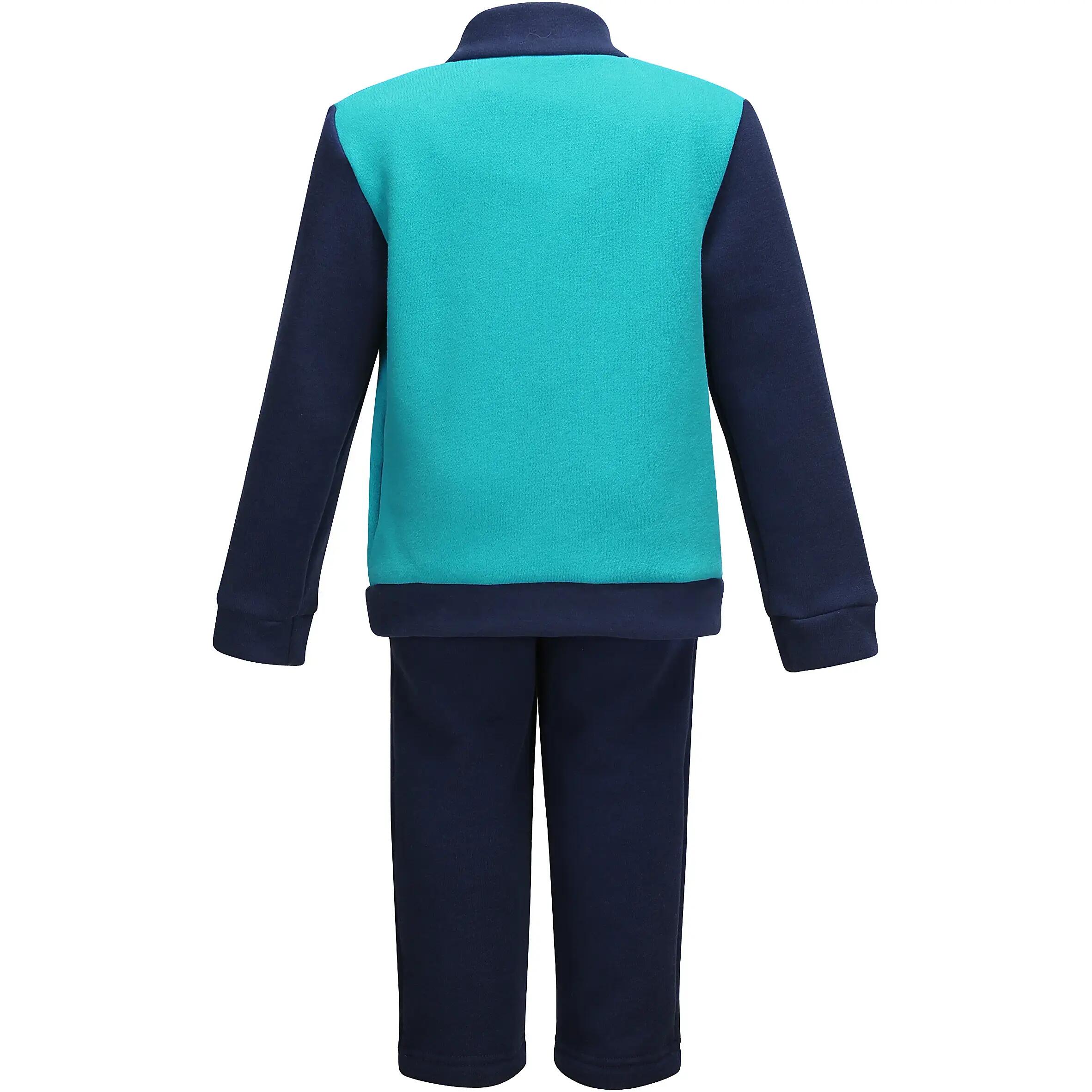 Warm'Y Zip Baby Tracksuit - Turquoise/Navy 4/7