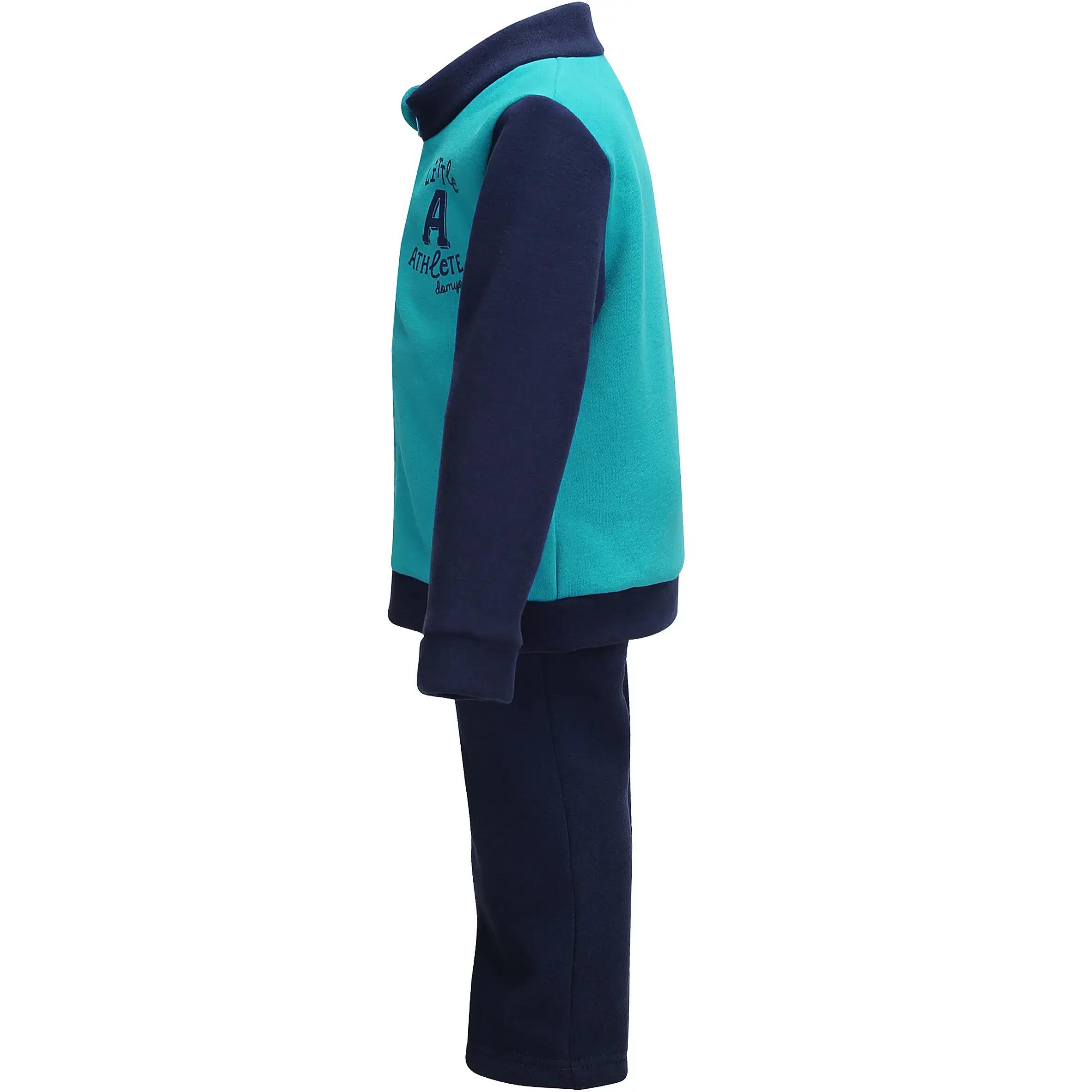 Warm'Y Zip Baby Tracksuit - Turquoise/Navy 5/7