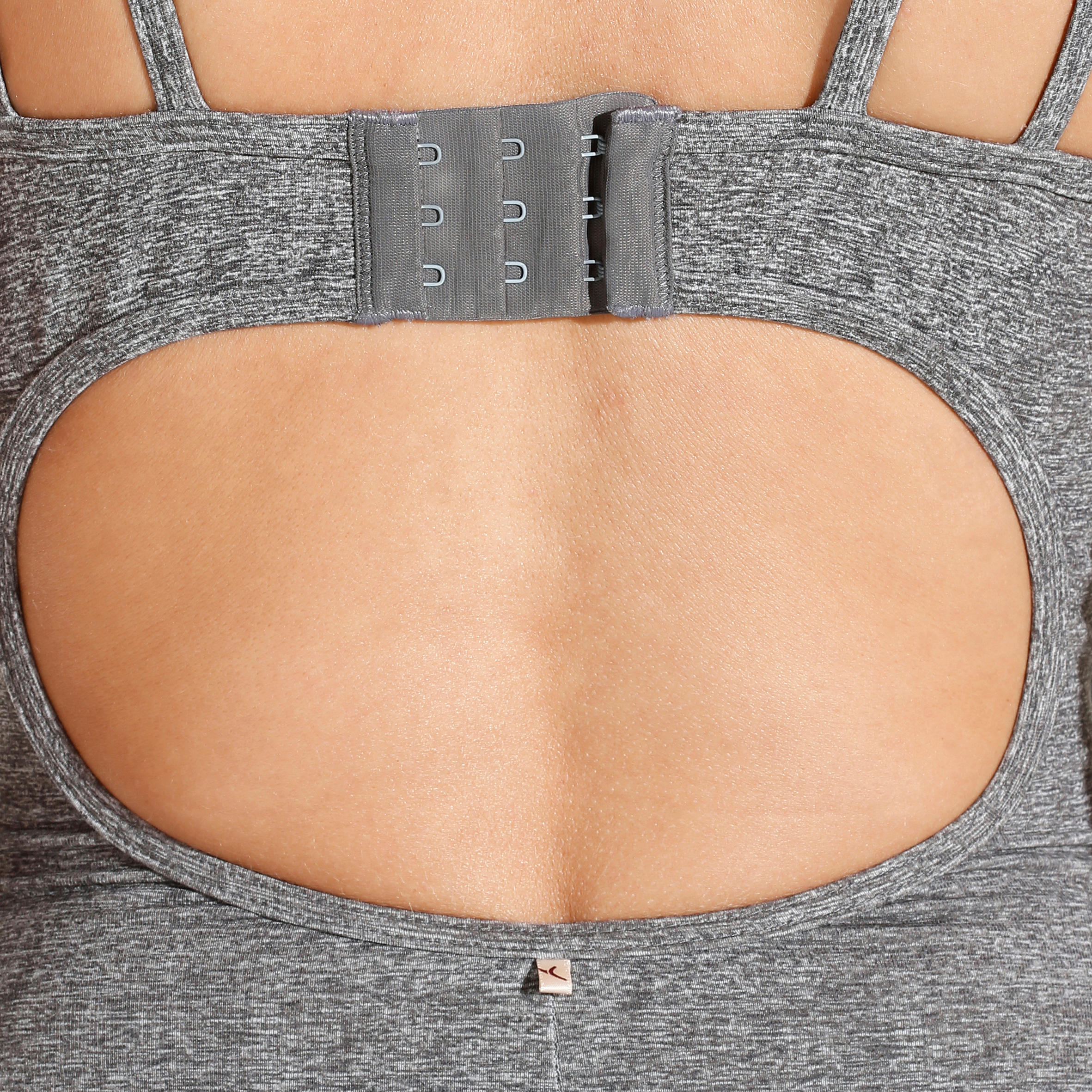Women's Leotard with Built-In Bra - Mottled Grey 5/11