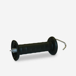 Poignée de porte de clôture équitation fil et cordelette noir