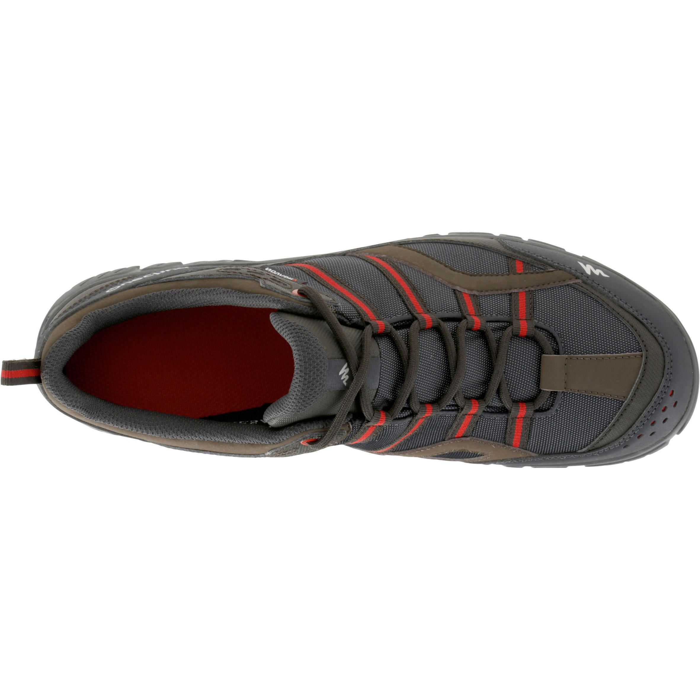 Arpenaz 100 Men's Waterproof hiking boots - Brown/Red 7/18