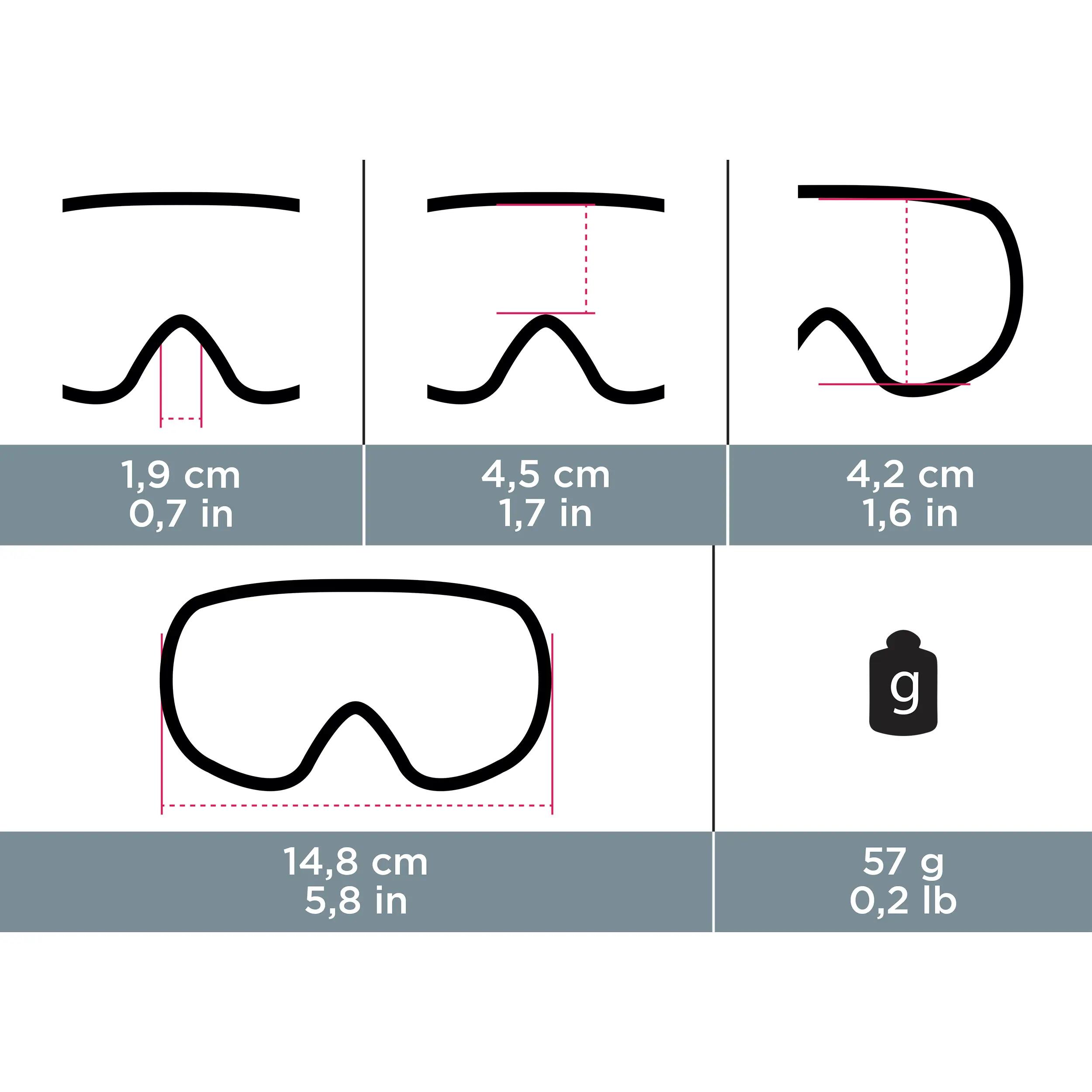 SPARK mountain & ski mask adult grey category 3 9/12