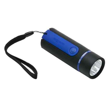 Battery-Powered 30 Lumen Torch - Rubber Blue