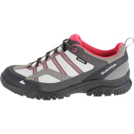 Chaussures de randonnée femme Arpenaz 100 imperméable gris/rose