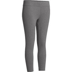 Legging 7/8 FIT+ 500 slim Gym & Pilates femme gris chiné moyen