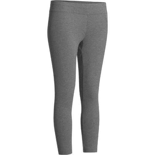 
      Legging 7/8 FIT+ 500 slim Gym & Pilates femme gris chiné moyen
  