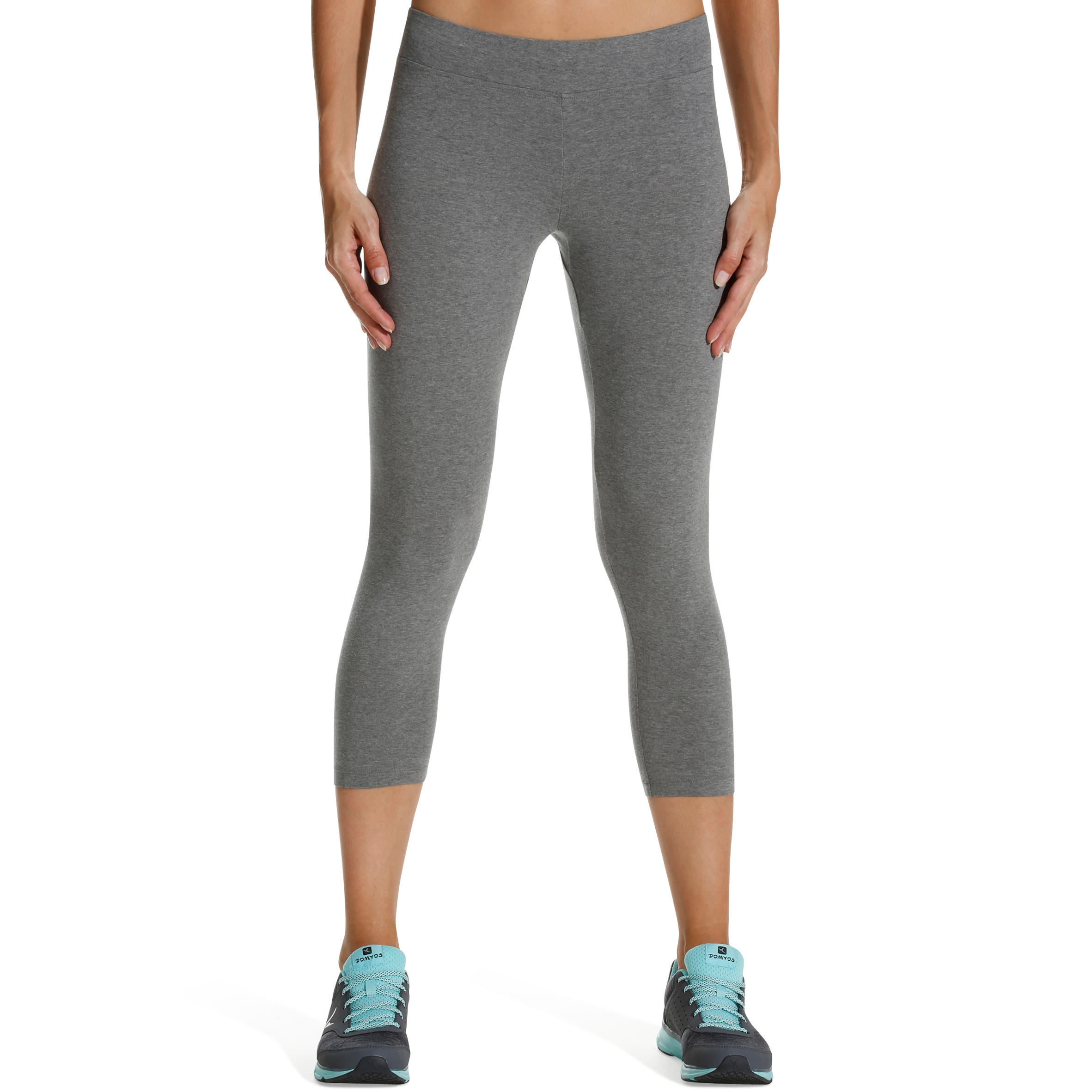 Fit+ Women's Slim-Fit Fitness 7/8 Leggings - Mottled Grey 2/11