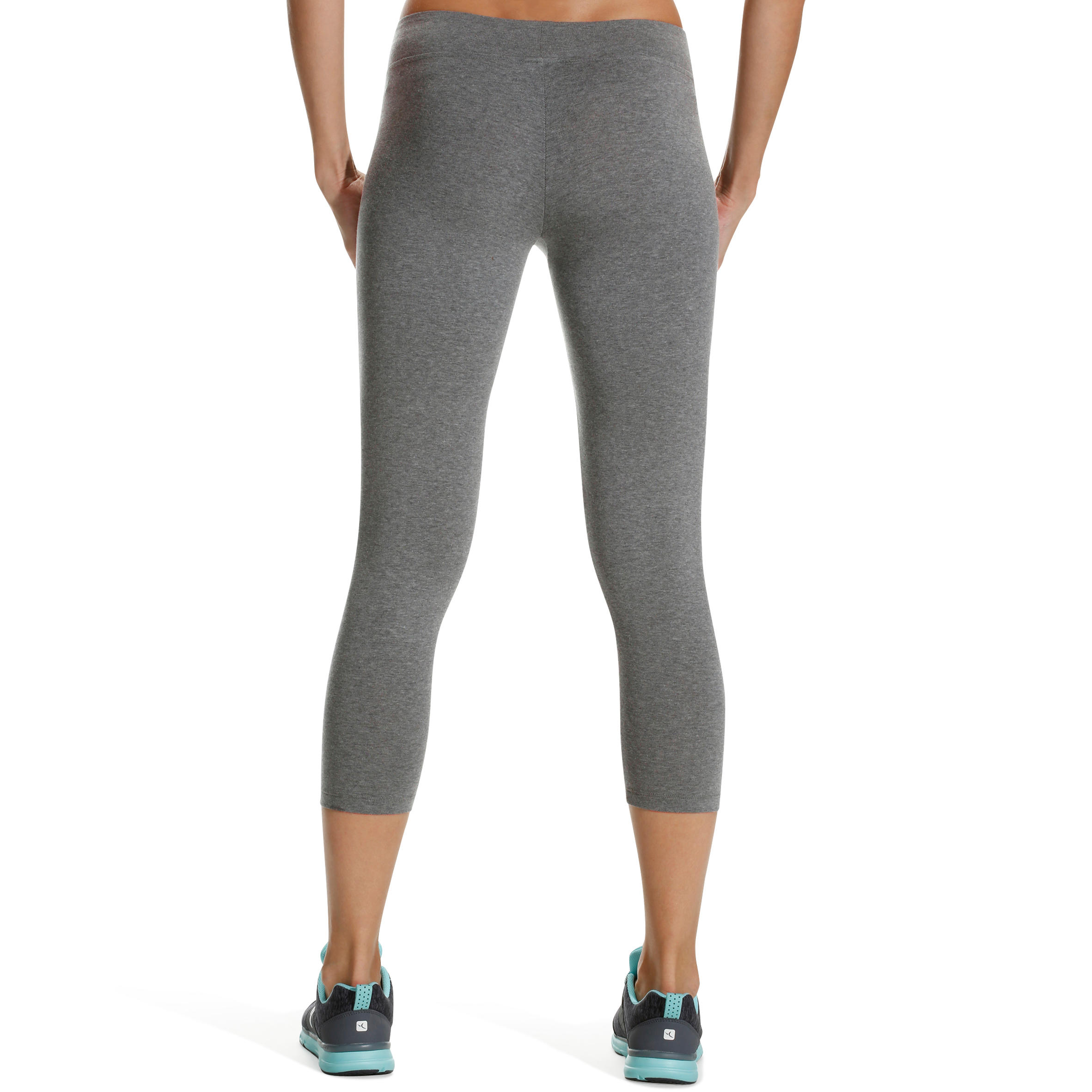 Fit+ Women's Slim-Fit Fitness 7/8 Leggings - Mottled Grey 4/11