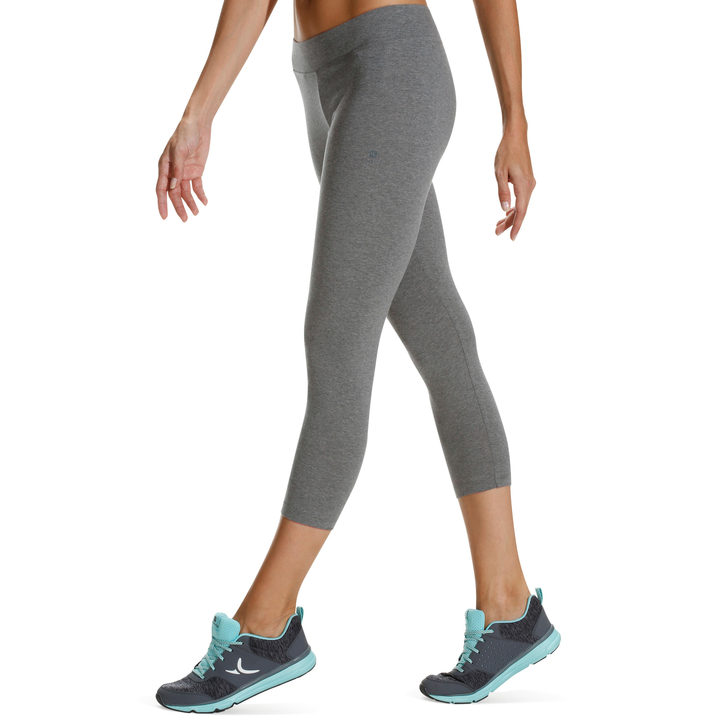Fit+ Women's Slim-Fit Fitness 7/8 Leggings - Mottled Grey 5/11