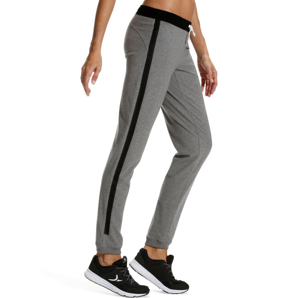 Trainingshose Fitness Active Damen graumeliert