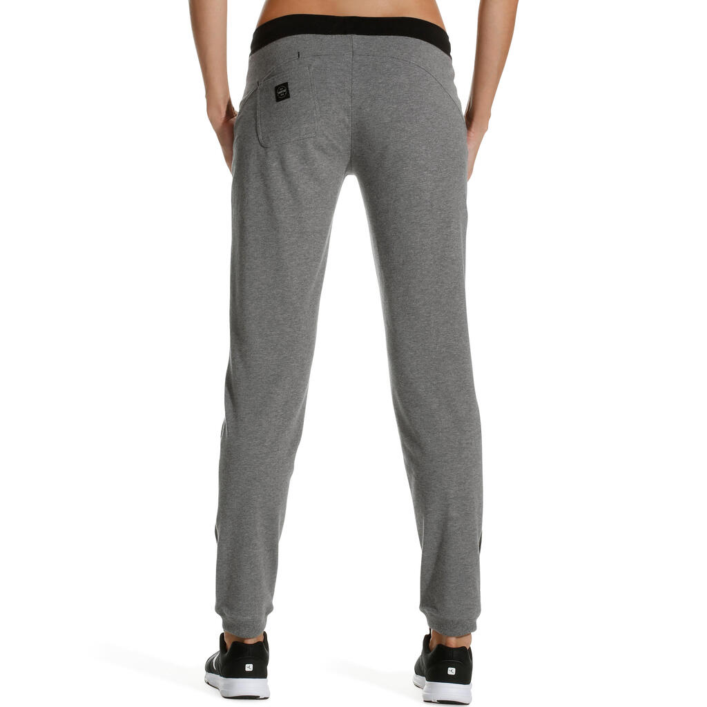 Trainingshose Fitness Active Damen graumeliert