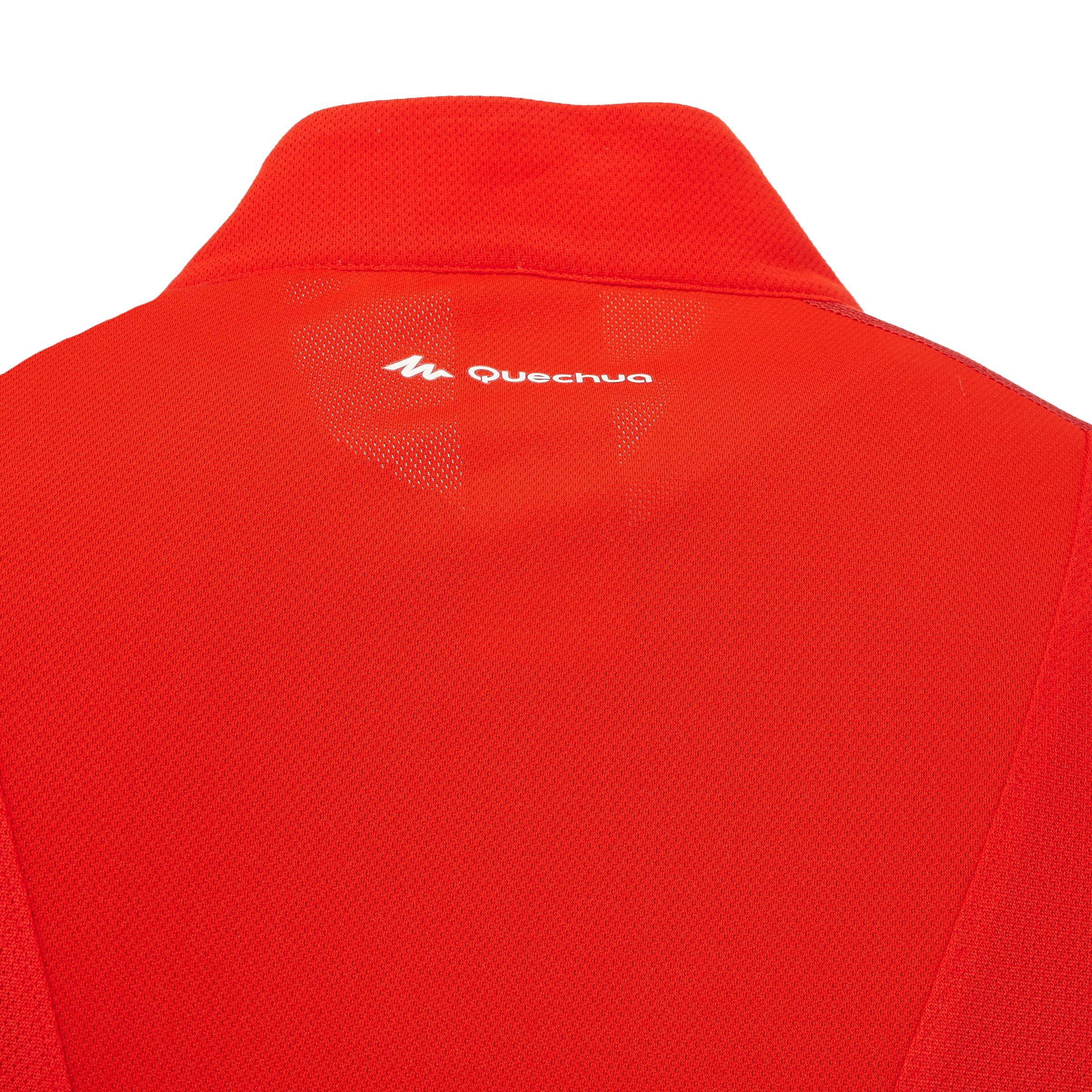 TechFRESH 100 Zip Men's Short-Sleeved Hiking T-Shirt - Red 8/11