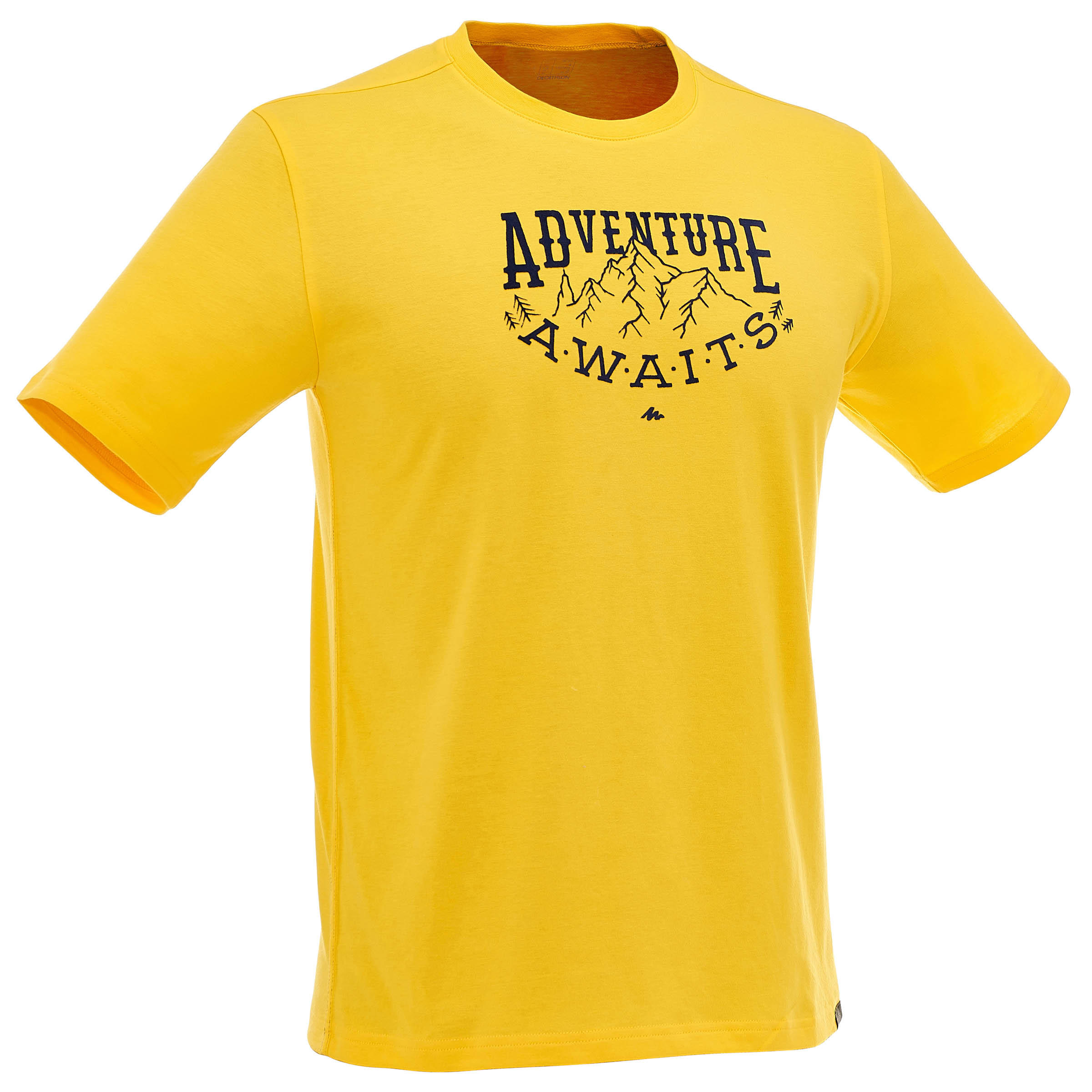 QUECHUA TechTIL 100 Men's Short-Sleeve Hiking T-Shirt - Yellow