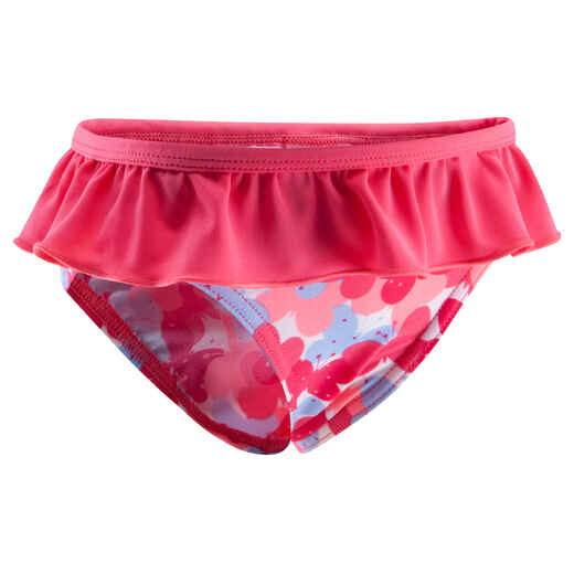 
      Jednodielne plavky pre najmenšie dievčatá nohavičky s potlačou motýlikov ružové
  