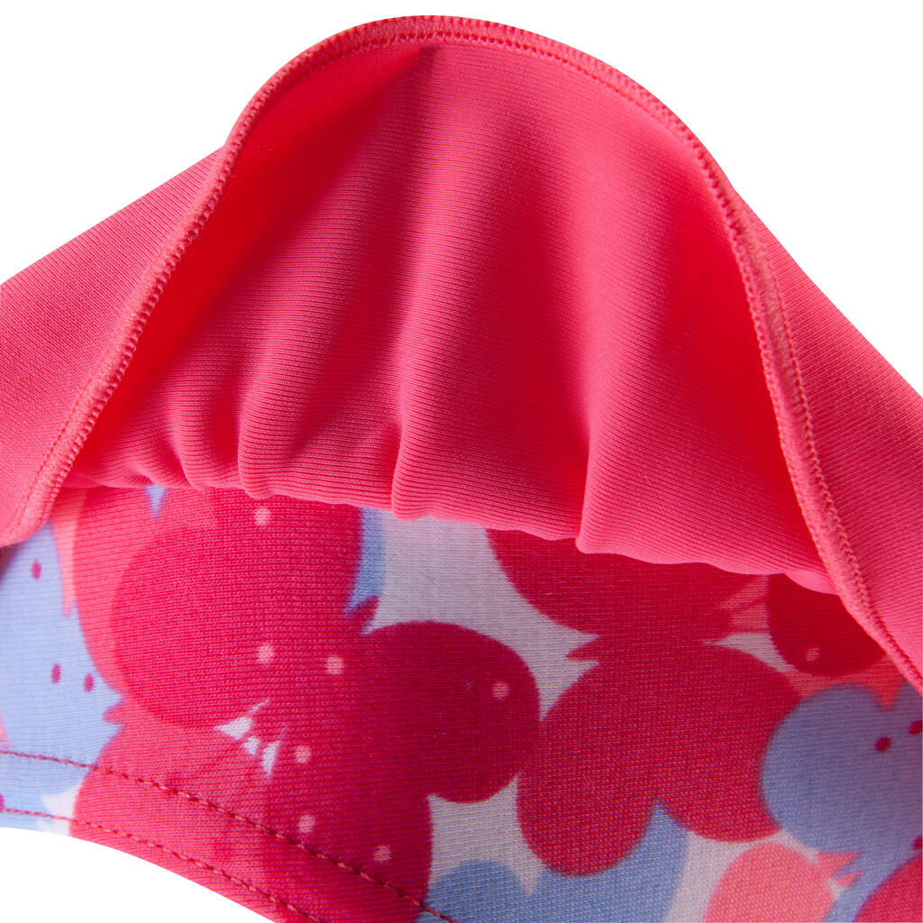 Maillot de bain une pièce culotte bébé fille rose imprimé 