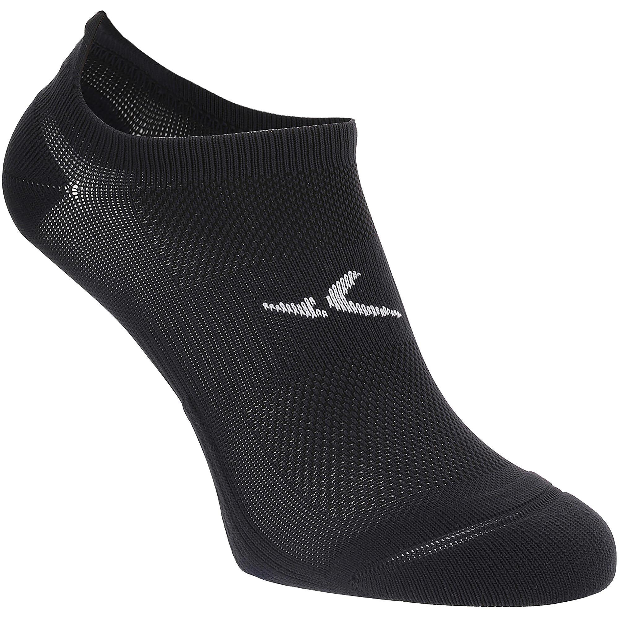 Invisible fitness cardio training socks x2 black