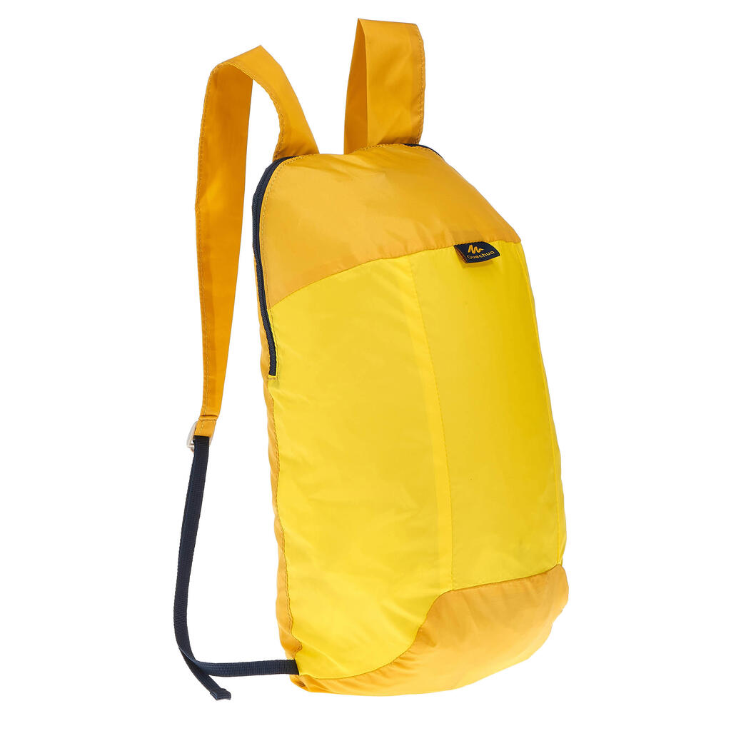 Rucksack Travel ultrakompakt 10 Liter gelb